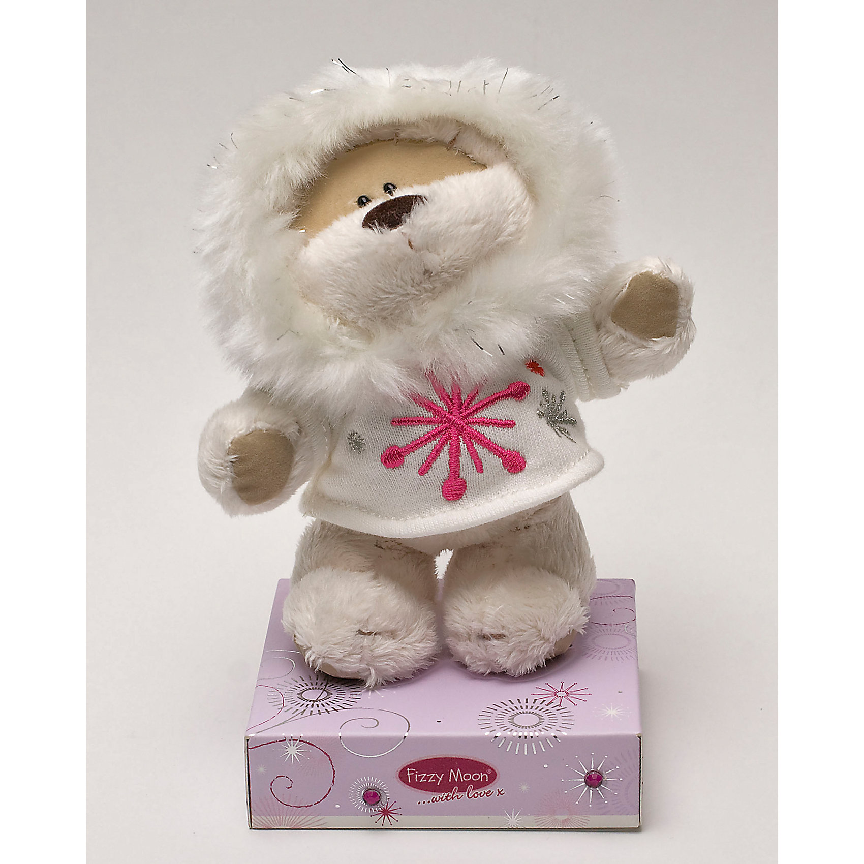 Мишка, 10 см, Fizzy Moon Мишка, 10 см, Fizzy MoonМедвежата<br>Мишка, 10 см, Fizzy Moon (Физзи Мун).<br><br>Характеристики:<br><br>- Размер: 10 см.<br>- Материал: искусственный мех, текстиль<br><br>Сентиментальный медвежонок по имени Физзи Мун в зимнем наряде с вышитой на толстовке снежинкой, стоящий на подставке, вызывает только положительные эмоции. Трогательный и обаятельный мишка порадует как детей, так и взрослых. У мишки умилительная смешная мордашка, забавный носик и черные как угольки глазки. Он изготовлен из высококачественных материалов. Fizzy Moon (Физзи Мун) всемирно известный бренд игрушек, который уже завоевал любовь и популярность! Добрый мишка Физзи Мун станет отличным подарком!<br><br>Мишку, 10 см, Fizzy Moon (Физзи Мун) можно купить в нашем интернет-магазине.<br><br>Ширина мм: 70<br>Глубина мм: 50<br>Высота мм: 110<br>Вес г: 70<br>Возраст от месяцев: 36<br>Возраст до месяцев: 2147483647<br>Пол: Женский<br>Возраст: Детский<br>SKU: 5119985