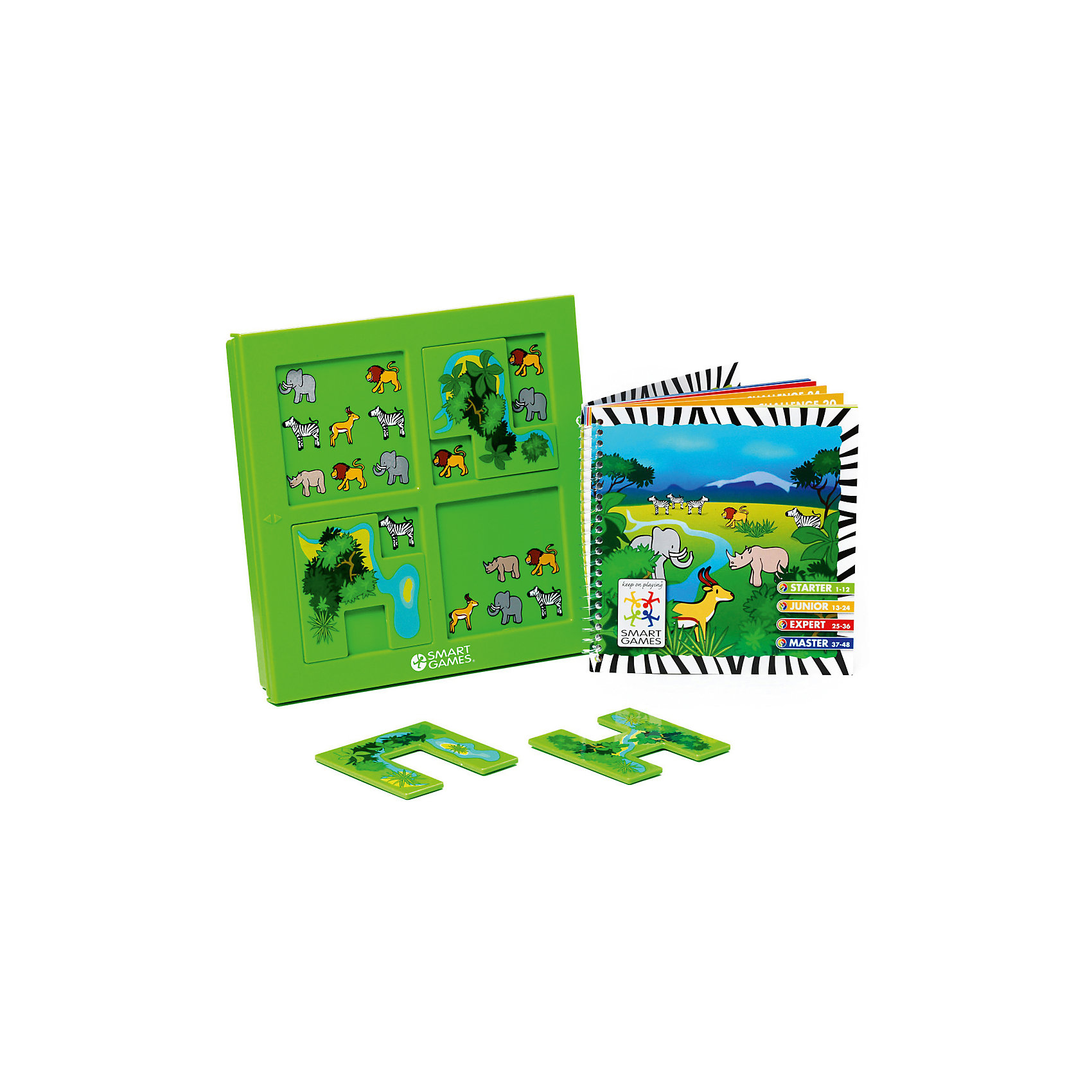 Логическая игра Прятки, сафари, Bondibon Логическая игра Прятки, сафари, BondibonНастольные игры<br>Характеристики:<br><br>• Вид игр: настольные игры<br>• Пол: универсальный<br>• Материал: пластик, бумага, картон<br>• Количество игроков: 1<br>• Количество уровней сложности: 4<br>• Количество заданий: 48<br>• Размер (Д*Ш*В): 24*5*24 см<br>• Вес: 670 г<br>• Комплектация: рамка-игровое поле, пазлы, буклет с заданиями, инструкция<br><br>Логическая игра Прятки, сафари, Bondibon – это настольная игра от всемирно известного производителя детских игр развивающей и обучающей направленности. Smart Games – это серия логических игр, предназначенная для одного игрока с несколькими уровнями сложности и множеством заданий. Цель игры Прятки, сафари заключается в том, чтобы выставить игровые пазлы на поле таким образом, как это изображено в задании. Элементы игры выполнены из качественного и безопасного пластика, упакованы в картонную коробку. В комплекте имеется инструкция с правилами игры и буклет с заданиями.<br><br>Логические игры Smart Games от Bondibon научат ребенка логическому и пространственному мышлению, концентрации внимания и выработке индивидуальной тактики решения игровых задач. Настольные игры от Bondibon – залог развития успешности вашего ребенка в будущем! <br><br>Логическую игру Прятки, сафари, Bondibon можно купить в нашем интернет-магазине.<br><br>Ширина мм: 240<br>Глубина мм: 50<br>Высота мм: 240<br>Вес г: 753<br>Возраст от месяцев: 60<br>Возраст до месяцев: 120<br>Пол: Унисекс<br>Возраст: Детский<br>SKU: 5121951