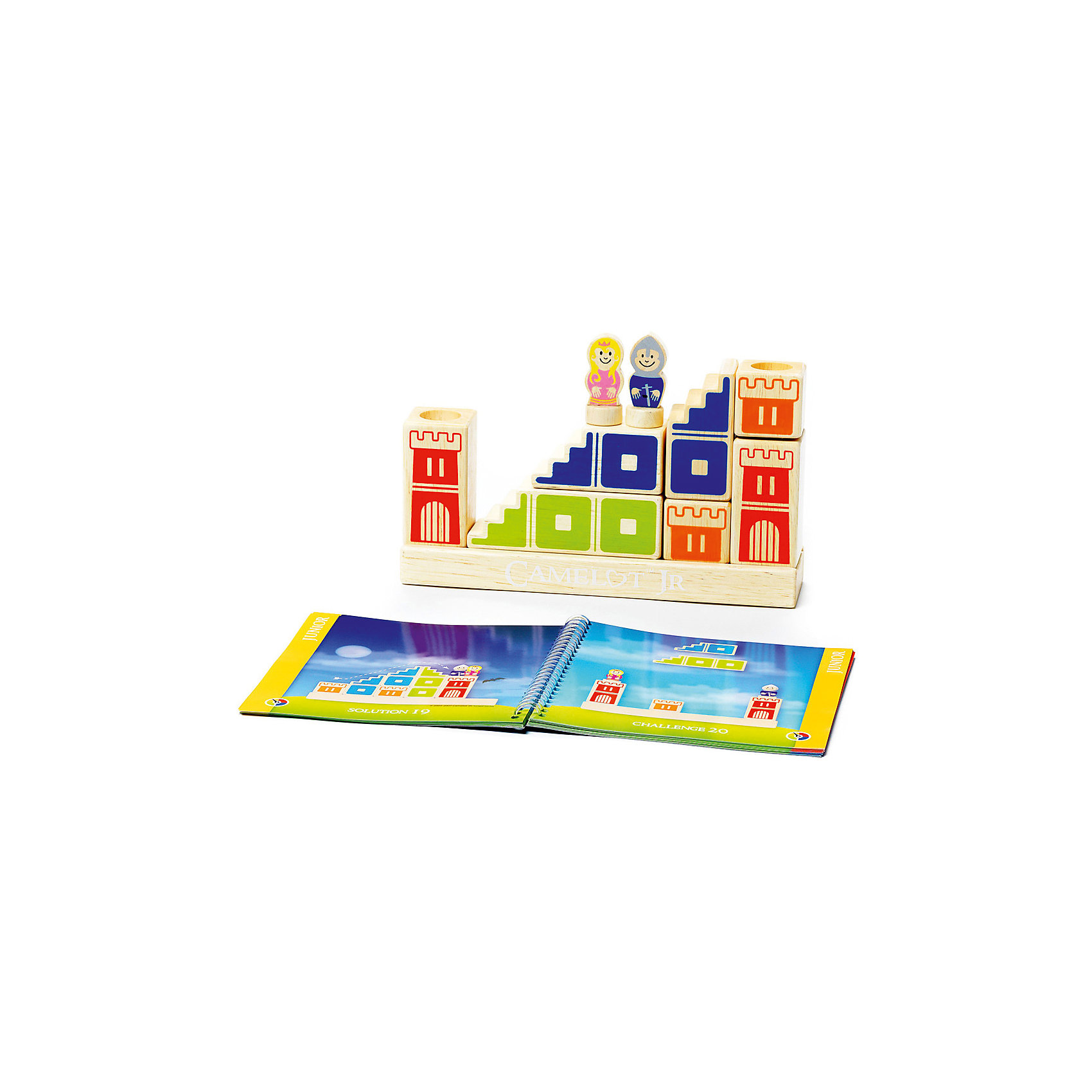 Логическая игра Камелот, Bondibon Логическая игра Камелот, BondibonНастольные игры<br>Характеристики:<br><br>• Вид игр: игра-конструктор<br>• Пол: универсальный<br>• Материал: дерево, бумага, картон<br>• Количество игроков: 1<br>• Количество уровней сложности: 4<br>• Количество заданий: 48<br>• Размер (Д*Ш*В): 24*5*24 см<br>• Вес: 1 кг 014 г<br>• Комплектация: блоки для постройки замка и моста, фигурка принцессы, фигурка принца, блокнот с заданиями, инструкция<br><br>Логическая игра Камелот, Bondibon – это настольная игра от всемирно известного производителя детских игр развивающей и обучающей направленности. Smart Games – это серия логических игр, предназначенная для одного игрока с несколькими уровнями сложности и множеством заданий. Цель игры Камелот заключается в том, чтобы помочь добраться принцу до принцессы, построив замок, башни и мост в соответствии с заданием, указанным в карточке. Элементы игры выполнены из качественного обработанного дерева, упакованы в картонную коробку. В комплекте имеется инструкция с правилами игры и буклет с заданиями.<br><br>Логические игры Smart Games от Bondibon научат ребенка логическому и пространственному мышлению, концентрации внимания и выработке индивидуальной тактики решения игровых задач. Настольные игры от Bondibon – залог развития успешности вашего ребенка в будущем! <br><br>Логическую игру Камелот, Bondibon можно купить в нашем интернет-магазине.<br><br>Ширина мм: 240<br>Глубина мм: 50<br>Высота мм: 240<br>Вес г: 950<br>Возраст от месяцев: 48<br>Возраст до месяцев: 108<br>Пол: Унисекс<br>Возраст: Детский<br>SKU: 5121957