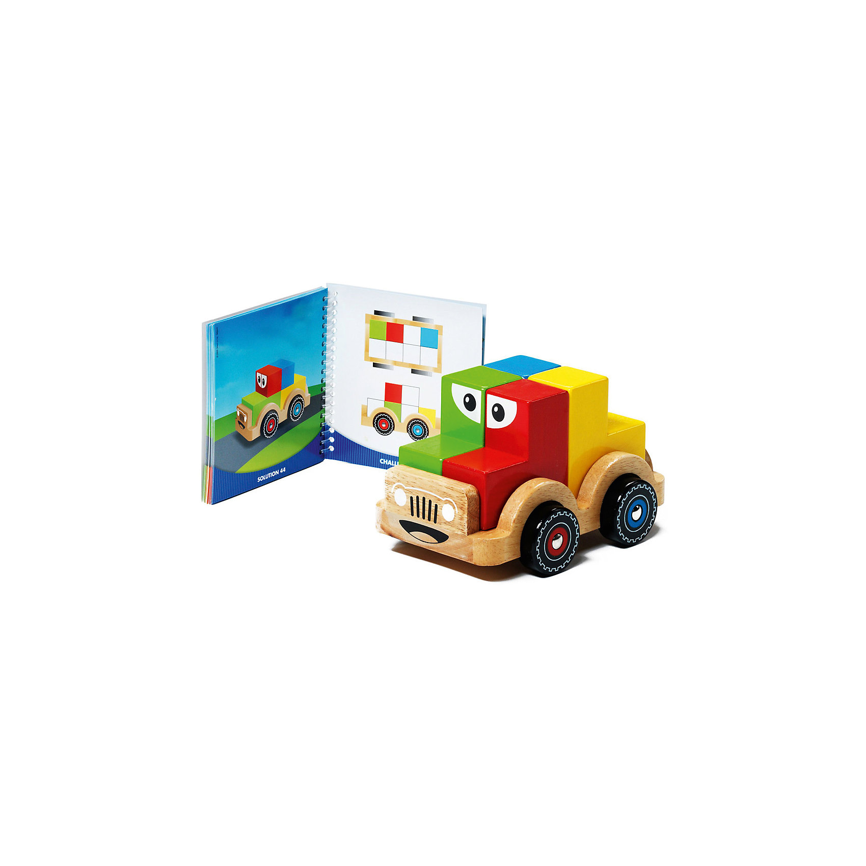 Логическая игра Smart тачка, Bondibon Логическая игра Smart тачка, BondibonНастольные игры<br>Характеристики:<br><br>• Вид игр: нигра-конструктор<br>• Пол: универсальный<br>• Материал: дерево, бумага, картон<br>• Количество игроков: 1<br>• Количество уровней сложности: 4<br>• Количество заданий: 48<br>• Размер (Д*Ш*В): 24*5*24 см<br>• Вес: 1 кг 014 г<br>• Комплектация: блоки для сборки автомобиля, блокнот с заданиями, инструкция<br><br>Логическая игра Smart тачка, Bondibon – это настольная игра от всемирно известного производителя детских игр развивающей и обучающей направленности. Smart Games – это серия логических игр, предназначенная для одного игрока с несколькими уровнями сложности и множеством заданий. Цель игры Smart тачка заключается в том, чтобы помочь добраться принцу до принцессы, построив замок, башни и мост в соответствии с заданием, указанным в карточке. Элементы игры выполнены из качественного обработанного дерева, упакованы в картонную коробку. В комплекте имеется инструкция с правилами игры и буклет с заданиями.<br><br>Логические игры Smart Games от Bondibon научат ребенка логическому и пространственному мышлению, концентрации внимания и выработке индивидуальной тактики решения игровых задач. Настольные игры от Bondibon – залог развития успешности вашего ребенка в будущем! <br><br>Логическую игру Smart тачка, Bondibon можно купить в нашем интернет-магазине.<br><br>Ширина мм: 250<br>Глубина мм: 65<br>Высота мм: 240<br>Вес г: 1083<br>Возраст от месяцев: 36<br>Возраст до месяцев: 96<br>Пол: Унисекс<br>Возраст: Детский<br>SKU: 5121958