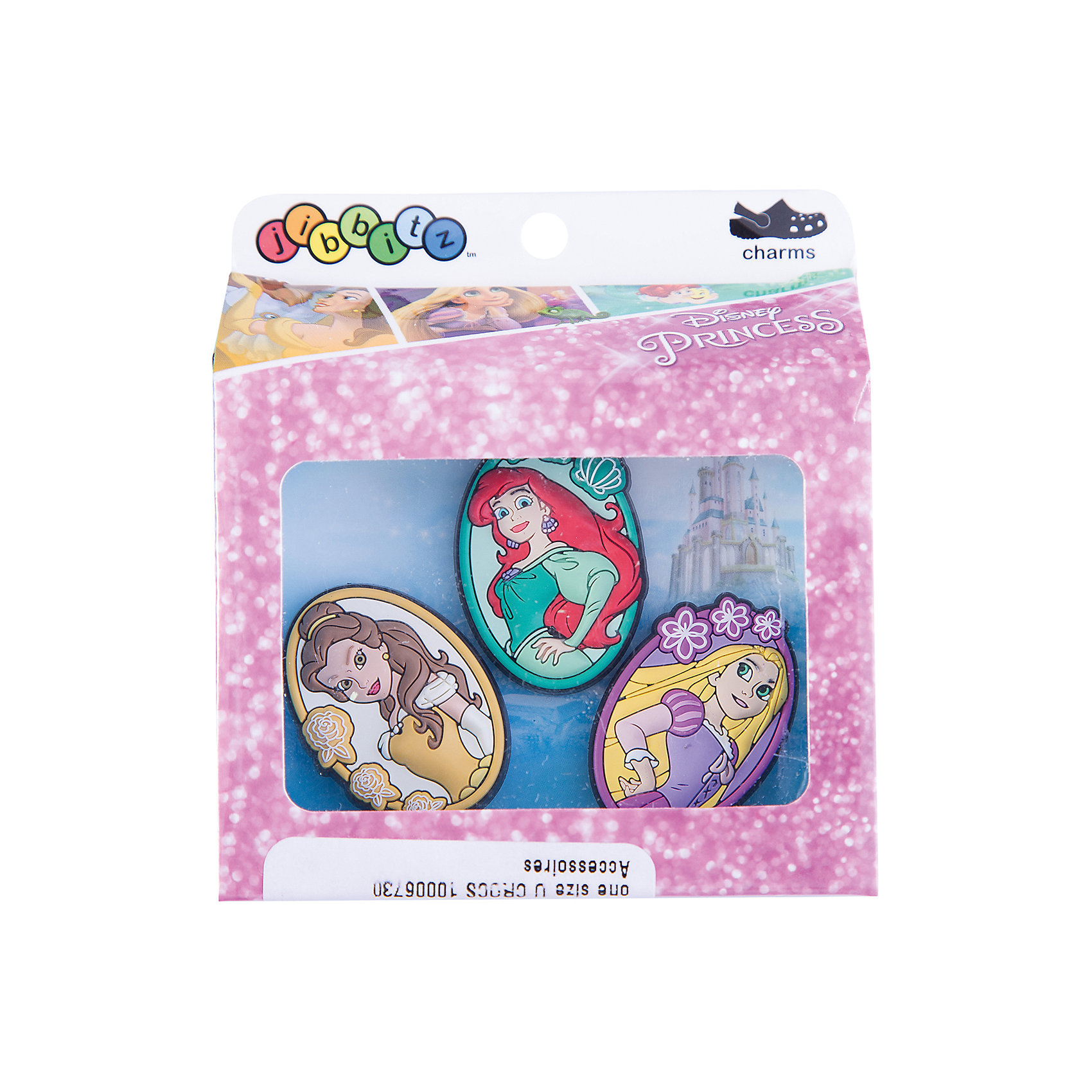 Джибитсы 3 шт. для сабо Crocs Dream Big Disney Джибитсы 3 шт. для сабо Crocs Dream Big DisneyПринцессы Дисней<br>Характеристики товара:<br><br>• материал: полимер<br>• для декорирования сабо<br>• крепятся на вентиляционные отверстия<br>• комплектация: 3 шт<br>• страна бренда: США<br>• страна изготовитель: Китай<br><br>С такими украшениями внешний вид сабо от компании Crocs можно менять каждый день! Этот процесс поможет приучить ребенка к умению подбирать аксессуары к одежде и обуви, самому принимать решения, выдерживать наряд в определенном стиле. Для фиксации декоративных элементов в обуви есть специальные отверстия на новой части - фигурки входят в них легко, но очень плотно закрепляются. С набором украшений можно создавать себе новые сабо постоянно!<br>Обувь от американского бренда Crocs в данный момент завоевала широкую популярность во всем мире, и это не удивительно - ведь она невероятно удобна. Её носят врачи, спортсмены, звёзды шоу-бизнеса, люди, которым много времени приходится бывать на ногах - они понимают, как важна комфортная обувь. Продукция Crocs - это качественные товары, созданные с применением новейших технологий. Обувь отличается стильным дизайном и продуманной конструкцией. Изделие производится из качественных и проверенных материалов, которые безопасны для детей.<br><br>Украшение для сабо Crocs Dream Big Disney от торговой марки Crocs можно купить в нашем интернет-магазине.<br><br>Ширина мм: 170<br>Глубина мм: 157<br>Высота мм: 67<br>Вес г: 117<br>Цвет: разноцветный<br>Возраст от месяцев: 144<br>Возраст до месяцев: 1188<br>Пол: Унисекс<br>Возраст: Детский<br>Размер: one size<br>SKU: 5122462