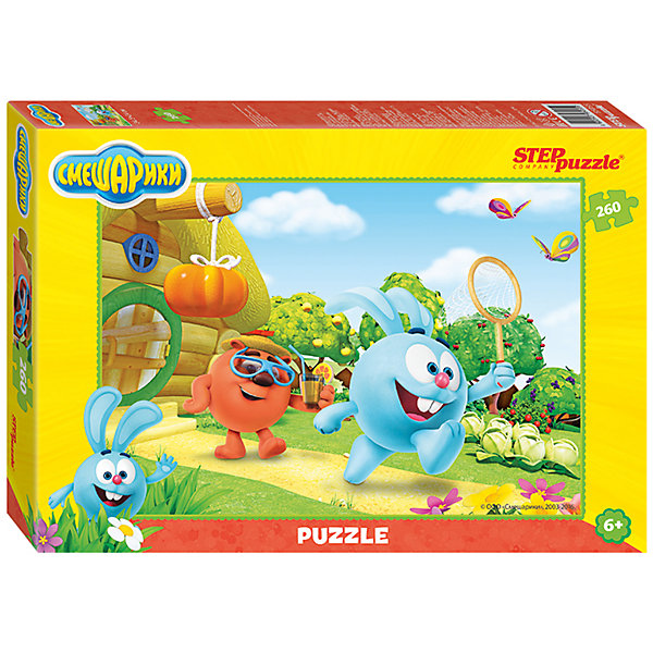 Пазл Смешарики, 260 деталей, Step Puzzle Пазл Смешарики, 260 деталей, Step PuzzleПазлы классические<br>Характеристики товара:<br><br>- цвет: разноцветный;<br>- материал: картон;<br>- размер деталей: 1,7х2,1 см;<br>- деталей: 260;<br>- высокая точность подгонки элементов;<br>- размер собранного изображения: 34,5?24 см;<br>- отличное качество печати;<br>- упаковка: коробка.<br><br>Собирать пазлы любят и дети, и взрослые! Это занятие может не только позволять весело проводить время, но и помогать всестороннему развитию ребенка. Изделие представляет собой детали, из которых нужно собрать очень красивую картинку. Все детали отлично проработаны, готовое изображение можно даже зафиксировать на бумаге и украсить им интерьер!<br>Собирание пазлов поможет формированию разных навыков, оно помогает развить тактильное восприятие, мелкую моторику, воображение, внимание и логику. Изделие произведено из качественных материалов, безопасных для ребенка. Набор станет отличным подарком детям!<br><br>Пазл Смешарики, 260 деталей, от бренда Step Puzzle можно купить в нашем интернет-магазине.<br><br>Ширина мм: 280<br>Глубина мм: 195<br>Высота мм: 34<br>Вес г: 271<br>Возраст от месяцев: 36<br>Возраст до месяцев: 120<br>Пол: Унисекс<br>Возраст: Детский<br>SKU: 5138193