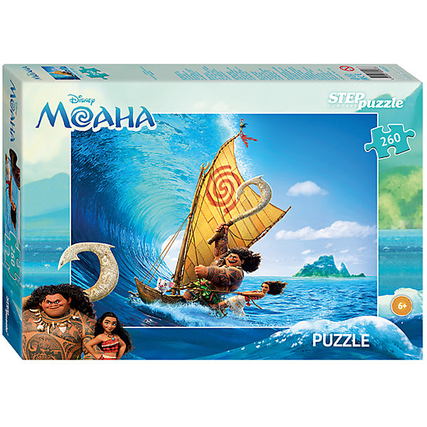 Пазл Моана, 260 деталей, Step Puzzle Пазл Моана, 260 деталей, Step PuzzleПазлы классические<br>Характеристики товара:<br><br>- цвет: разноцветный;<br>- материал: картон;<br>- размер деталей: 1,7х2,1 см;<br>- деталей: 260;<br>- высокая точность подгонки элементов;<br>- размер собранного изображения: 34,5?24 см;<br>- отличное качество печати;<br>- упаковка: коробка.<br><br>Собирать пазлы любят и дети, и взрослые! Это занятие может не только позволять весело проводить время, но и помогать всестороннему развитию ребенка. Изделие представляет собой детали, из которых нужно собрать очень красивую картинку. Все детали отлично проработаны, готовое изображение можно даже зафиксировать на бумаге и украсить им интерьер!<br>Собирание пазлов поможет формированию разных навыков, оно помогает развить тактильное восприятие, мелкую моторику, воображение, внимание и логику. Изделие произведено из качественных материалов, безопасных для ребенка. Набор станет отличным подарком детям!<br><br>Пазл Моана, 260 деталей, от бренда Step Puzzle можно купить в нашем интернет-магазине.<br><br>Ширина мм: 280<br>Глубина мм: 195<br>Высота мм: 34<br>Вес г: 271<br>Возраст от месяцев: 36<br>Возраст до месяцев: 120<br>Пол: Унисекс<br>Возраст: Детский<br>SKU: 5138195