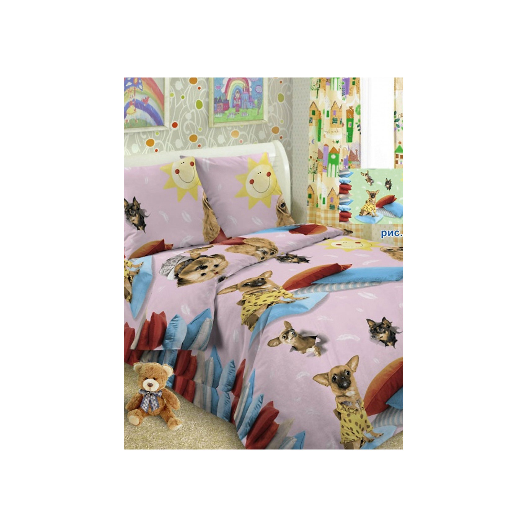 Постельное белье Собачки (нав.50*70), Letto, зелёный Постельное белье Собачки (нав.50*70), Letto, зелёныйПостельное белье Собачки (нав.50*70), Letto, зелёный<br><br>Характеристики:<br><br>• Размер простыни: 150х210<br>• Размер наволочки: 50х70<br>• Размер пододеяльника: 145х210<br>• Ткань: Бязь<br>• Количество предметов: 1 наволочка, 1 простынь, 1 пододеяльник<br>• Цвет: зеленый<br>• Размерность: 1,5 спальное<br><br>Дизайнерский комплект постельного белья со смешными собачками порадует маленьких детей и подростков. Натуральная ткань не вызывает аллергии и дарит ребенку хороший сон. Качественное нанесение краски не позволит комплекту потерять красивый внешний вид. Стирать можно до 30 градусов. Пододеяльник застегивается на молнию, что делает его удобным для детей и взрослых.<br><br>Постельное белье Собачки (нав.50*70), Letto, зелёный можно купить в нашем интернет магазине.<br><br>Ширина мм: 390<br>Глубина мм: 280<br>Высота мм: 40<br>Вес г: 1500<br>Возраст от месяцев: 36<br>Возраст до месяцев: 216<br>Пол: Женский<br>Возраст: Детский<br>SKU: 5141959