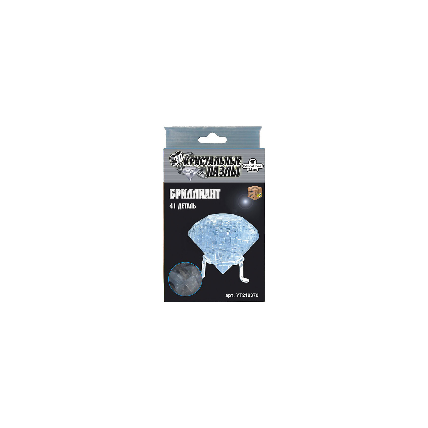 Пазл Кристал L New, 3D Crystal Puzzle Пазл Кристал L New, 3D Crystal Puzzle3D пазлы<br>Характеристики товара:<br><br>- цвет: полупрозрачный;<br>- материал: пластик;<br>- деталей: 41;<br>- высокая точность подгонки элементов;<br>- размер упаковки: 14х4х18 см;<br>- упаковка: коробка.<br><br>Собирать пазлы любят и дети, и взрослые! Это занятие может не только позволять весело проводить время, но и помогать всестороннему развитию ребенка. Изделие представляет собой детали, из которых нужно собрать очень красивую объемную фигуру из полупрозрачного пластика. Все детали отлично проработаны, готовая конструкция украсит любой интерьер!<br>Собирание пазлов поможет формированию разных навыков, оно помогает развить тактильное восприятие, мелкую моторику, воображение, внимание и логику. Изделие произведено из качественных материалов, безопасных для ребенка. Набор станет отличным подарком детям!<br><br>Пазл Кристал L New, 3D от бренда Crystal Puzzle можно купить в нашем интернет-магазине.<br><br>Ширина мм: 135<br>Глубина мм: 40<br>Высота мм: 180<br>Вес г: 125<br>Возраст от месяцев: 72<br>Возраст до месяцев: 2147483647<br>Пол: Унисекс<br>Возраст: Детский<br>Количество деталей: 41<br>SKU: 5146180