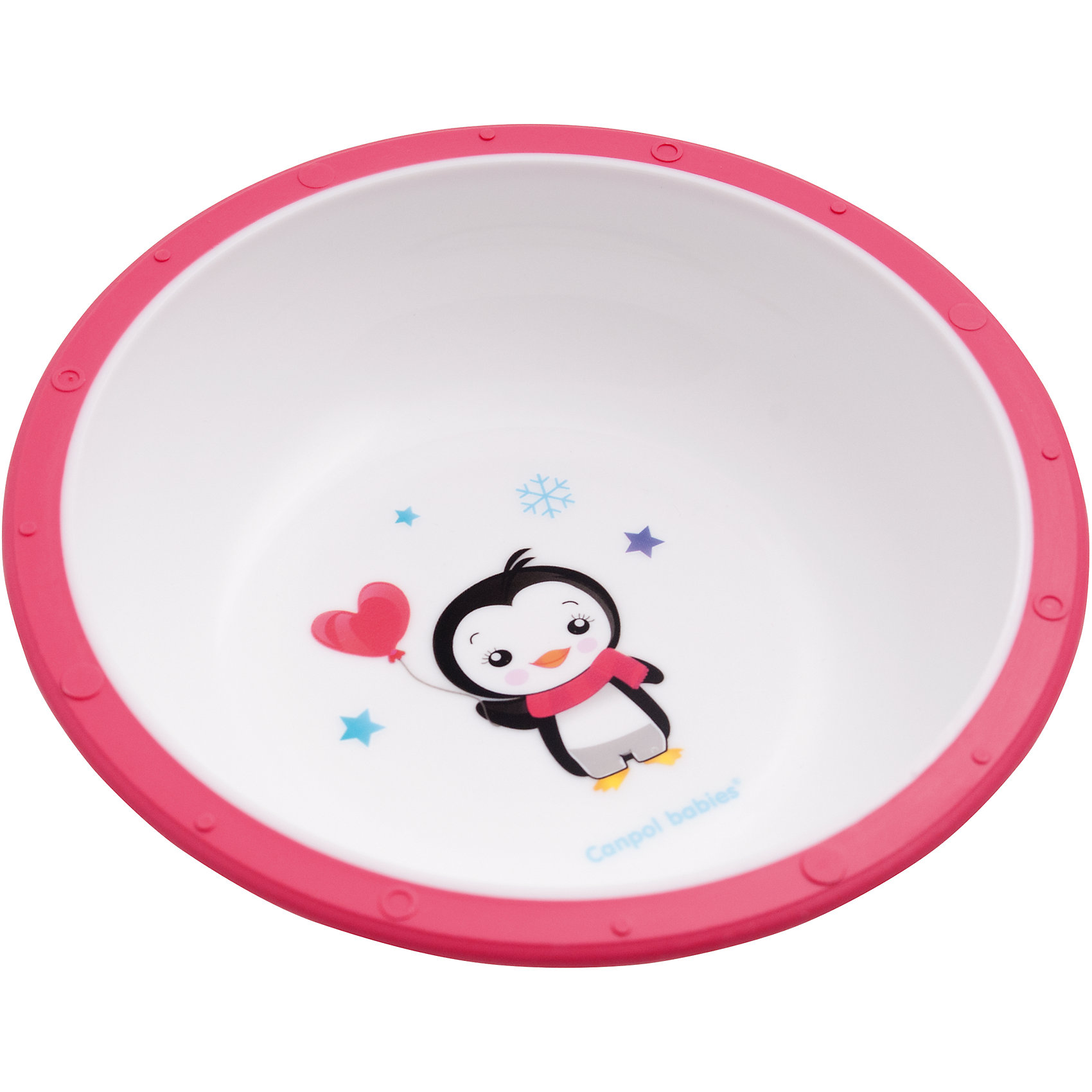 Миска пластиковая Пингвиненок Little cow, 4+ , Canpol Babies, розовый Миска пластиковая Пингвиненок Little cow, 4+ , Canpol Babies, розовыйПосуда для малышей<br>Миска пластиковая Little cow, 4+ , Canpol Babies (Канпол Беби), розовый пингвиненок.<br><br>Характеристики:<br><br>• антискользящее дно<br>• приятный дизайн<br>• материал: пластик<br>• объем: 270 мл<br>• размер: 16х16х5,5 см<br><br>Пластиковая миска Little cow отлично подойдет для малышей, которые учатся есть самостоятельно. Миска имеет антискользящее дно, которое будет препятствовать опрокидыванию посуды во время еды. Она изготовлена из прочного пластика. Устойчивый рисунок поможет малышу всё скушать, чтобы поскорее увидеть забавного пингвиненка!<br><br>Миску пластиковую Little cow, 4+ , Canpol Babies (Канпол Беби), розовый пингвиненок можно купить в нашем интернет-магазине.<br><br>Ширина мм: 160<br>Глубина мм: 55<br>Высота мм: 160<br>Вес г: 730<br>Возраст от месяцев: 4<br>Возраст до месяцев: 36<br>Пол: Женский<br>Возраст: Детский<br>SKU: 5156684