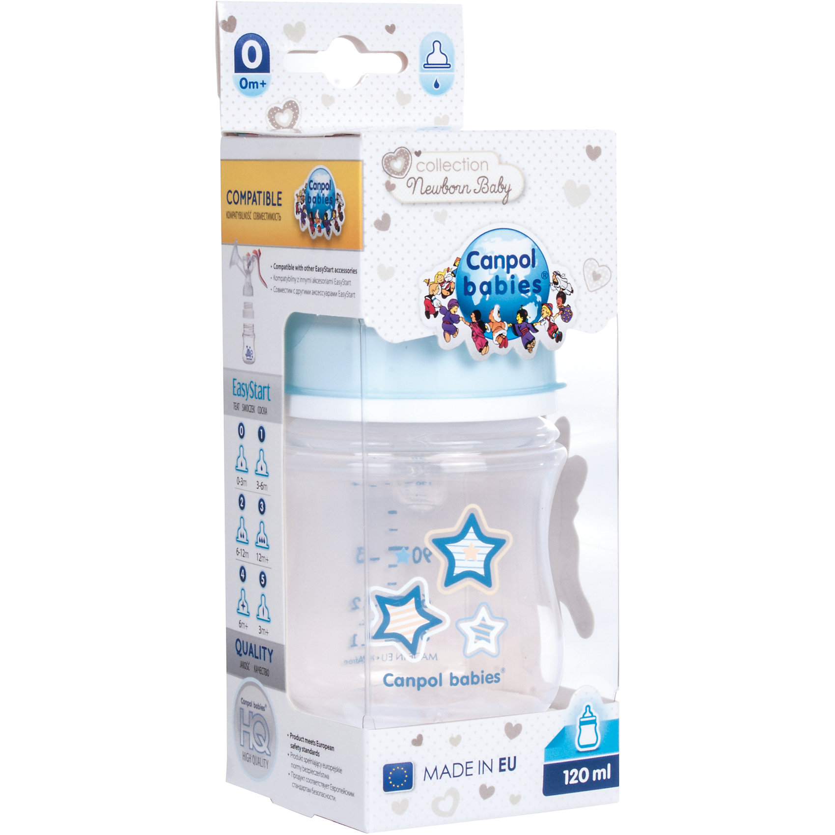 Бутылочка PP EasyStart с широким горлышком антиколиковая, 120 мл, 0+ Newborn baby, Canpol Babies, голубой Бутылочка PP EasyStart с широким горлышком антиколиковая, 120 мл, 0+ Newborn baby, Canpol Babies, голубойБутылочки и аксессуары<br>Бутылочка PP EasyStart с широким горлышком антиколиковая, 120 мл, 0+ Newborn baby, Canpol Babies (Канпол Бейби), голубой.<br><br>Характеристики: <br><br>• Объем бутылочки: 120мл.<br>• Материал бутылочки: полипропилен.<br>• Материал соски: силикон.<br>• Цвет : голубой.<br>• Широкое горлышко.<br>• Антиколиковая. <br><br>Легкая бутылочка предназначена для использования с рождения. Долговечная, безопасная бутылочка соответствует самым высоким стандартам качества. Оснащена силиконовой антиколиковой соской медленного потока (0+ м). Эффективная система вентиляции, которая позволяет уменьшить риск появления коликов. Специальная форма соски максимально приближена к форме материнской груди, что позволяет наиболее оптимально использовать ее для смешанного кормления ребенка. Широкое горлышко поможет быстро наполнить бутылочку смесью. Такое горлышко позволит легко очистить бутылочку. Точная мерная шкала помогает приготовить питание в точных пропорциях.<br><br>Бутылочку PP EasyStart с широким горлышком антиколиковая, 120 мл, 0+ Newborn baby, Canpol Babies (Канпол Бейби), голубой можно купить в нашем интернет- магазине.<br><br>Ширина мм: 64<br>Глубина мм: 64<br>Высота мм: 175<br>Вес г: 630<br>Возраст от месяцев: 0<br>Возраст до месяцев: 12<br>Пол: Мужской<br>Возраст: Детский<br>SKU: 5156780