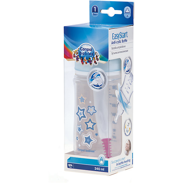 Бутылочка PP EasyStart с широким горлышком антиколиковая, 240 мл, 3+ Newborn baby, Canpol Babies, голубой Бутылочка PP EasyStart с широким горлышком антиколиковая, 240 мл, 3+ Newborn baby, Canpol Babies, голубой210 - 281 мл.<br>Бутылочка PP EasyStart с широким горлышком антиколиковая, 240 мл, 3+ Newborn baby, Canpol Babies (Канпол Бейбис), голубой.<br><br>Характеристики: <br><br>• Объем бутылочки: 240мл.<br>• Материал бутылочки: полипропилен.<br>• Материал соски: силикон.<br>• Цвет : голубой.<br>• Широкое горлышко.<br>• Антиколиковая. <br><br>Легкая бутылочка предназначена для использования с рождения. Долговечная, безопасная бутылочка соответствует самым высоким стандартам качества. Оснащена силиконовой антиколиковой соской медленного потока . Эффективная система вентиляции, которая позволяет уменьшить риск появления коликов. Специальная форма соски максимально приближена к форме материнской груди, что позволяет наиболее оптимально использовать ее для смешанного кормления ребенка. Широкое горлышко поможет быстро наполнить бутылочку смесью. Такое горлышко позволит легко очистить бутылочку. Точная мерная шкала помогает приготовить питание в точных пропорциях.<br><br>Бутылочка PP EasyStart с широким горлышком антиколиковая, 240 мл, 3+ Newborn baby, Canpol Babies (Канпол Бейбис), голубой можно купить в нашем интернет- магазине.<br><br>Ширина мм: 66<br>Глубина мм: 64<br>Высота мм: 213<br>Вес г: 730<br>Возраст от месяцев: 3<br>Возраст до месяцев: 18<br>Пол: Мужской<br>Возраст: Детский<br>SKU: 5156783