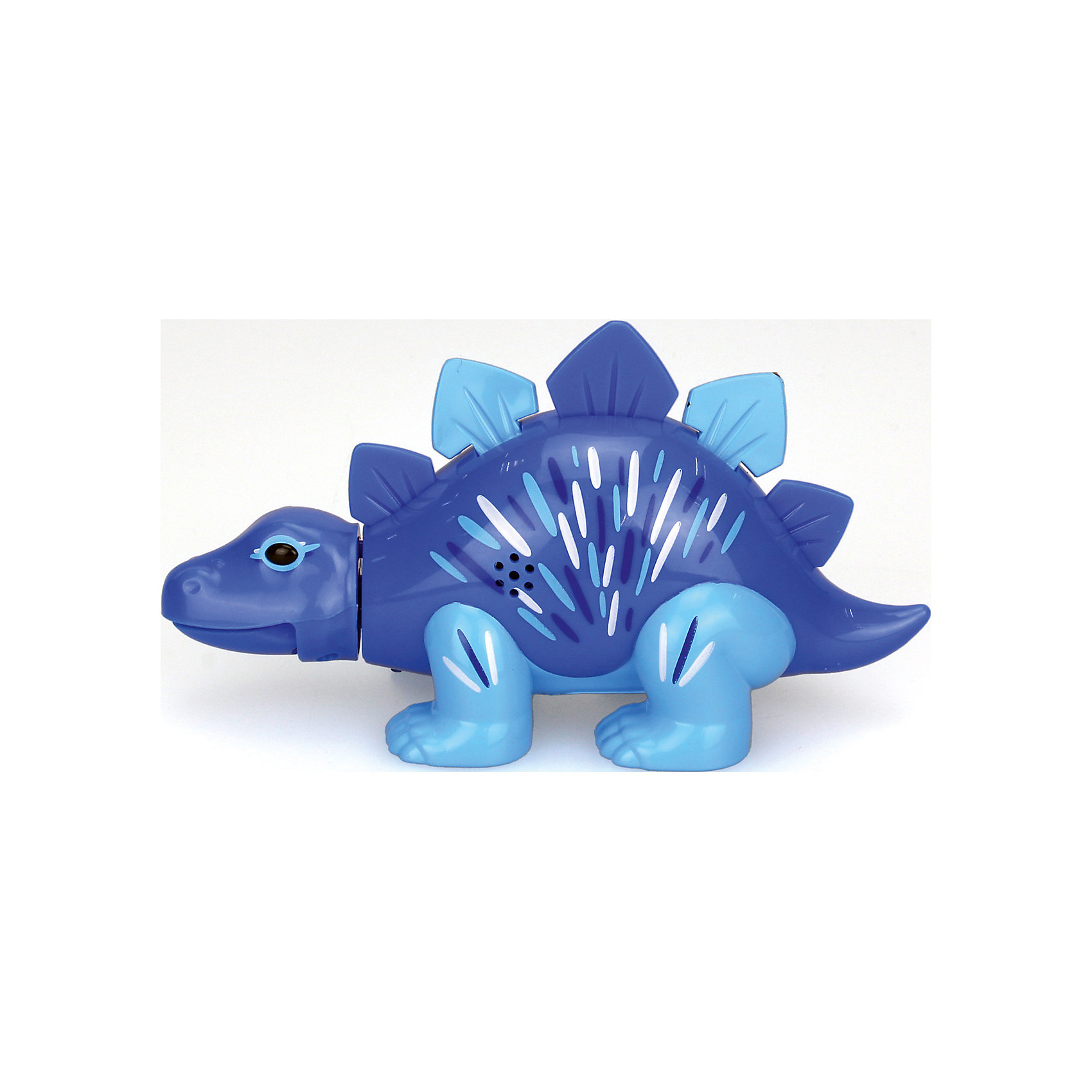 Поющий динозавр Digi Dinos, Стегозавр Simon Поющий динозавр Digi Dinos, Стегозавр SimonИнтерактивные животные<br>Характеристики товара:<br><br>- цвет: синий;<br>- материал: пластик, металл;<br>- батарейки: 3xAG13/LR44, в комплекте;<br>- размер упаковки: 16x10x7 см;<br>- габариты игрушки: 6,5x10x15 см;<br>- умеет петь, рычать, записывать звуки, шевелить головой и хвостом.<br><br>Такая игрушка в виде динозавра поможет ребенку весело проводить время - динозавр умеет петь, рычать, записывать звуки, шевелить головой и хвостом. Это выглядит очень забавно! Игрушка реагирует на звук от специального свистка, который входит в комплект. Также можно приобрести другие игрушки из этой серии - тогда они будут петь хором!<br>Динозавр способен помогать всестороннему развитию ребенка: развивать тактильное восприятие, мелкую моторику, воображение, внимание и логику. Изделие произведено из качественных материалов, безопасных для ребенка. Набор станет отличным подарком детям!<br><br>Игрушку Стегозавр, синий, от бренда DigiBirds можно купить в нашем интернет-магазине.<br><br>Ширина мм: 115<br>Глубина мм: 150<br>Высота мм: 62<br>Вес г: 128<br>Возраст от месяцев: 36<br>Возраст до месяцев: 2147483647<br>Пол: Унисекс<br>Возраст: Детский<br>SKU: 5156844