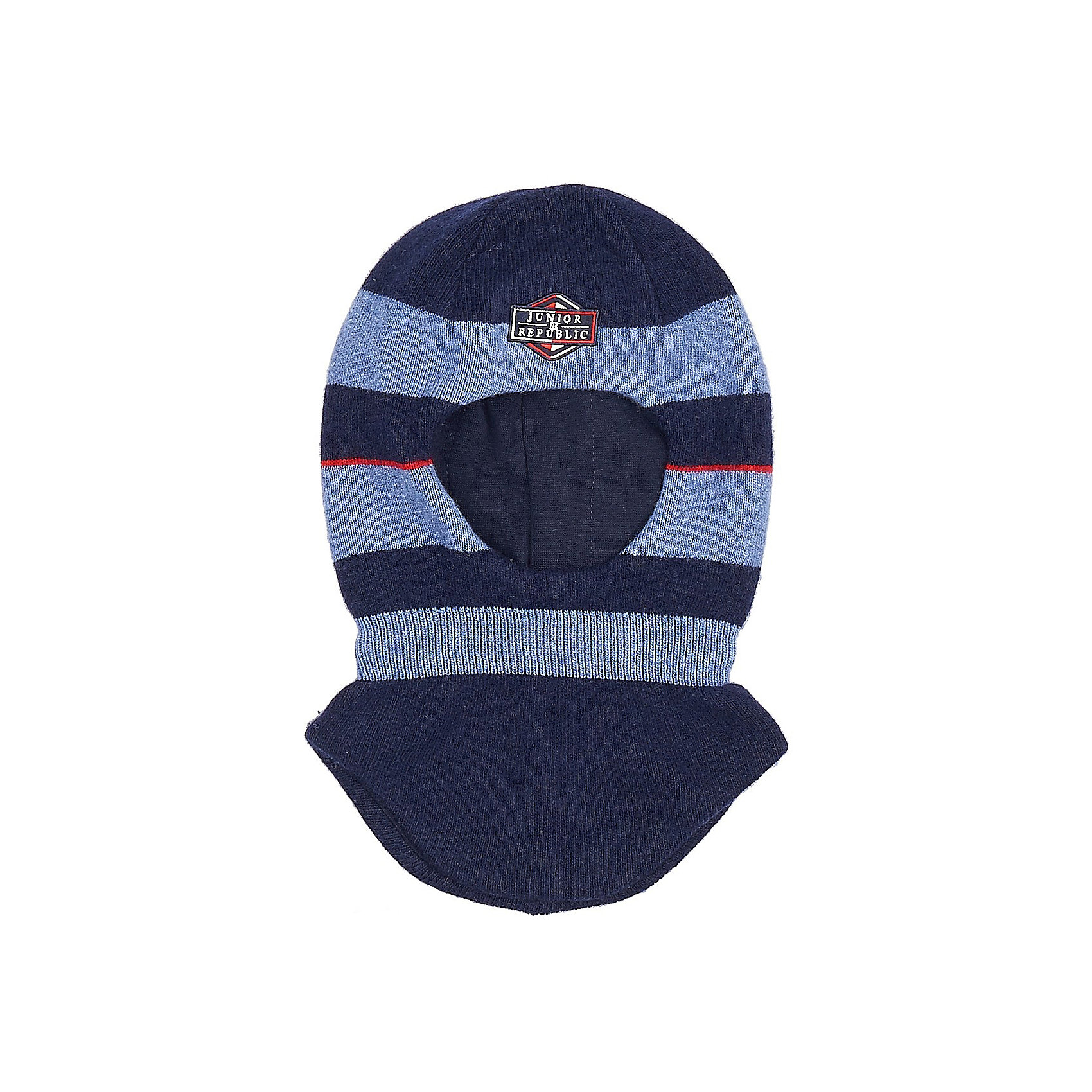 Шапка для мальчика Junior Republic Шапка для мальчика Junior RepublicГоловные уборы<br>Шапка для мальчика от известного бренда Junior Republic.<br><br>Состав:<br>45% шерсть мериноса, 25% вискоза, 20% полиамид, 10% кашемир<br><br>Ширина мм: 89<br>Глубина мм: 117<br>Высота мм: 44<br>Вес г: 155<br>Цвет: синий<br>Возраст от месяцев: 9<br>Возраст до месяцев: 18<br>Пол: Мужской<br>Возраст: Детский<br>Размер: 46-48,50-52<br>SKU: 5166847