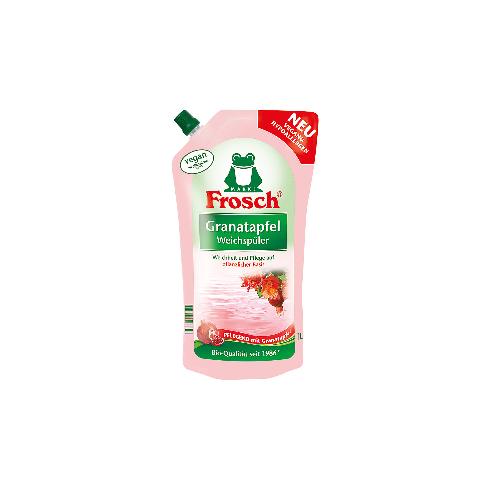 Концентрированный ополаскиватель для белья (Гранат), 1 л, Frosch Концентрированный ополаскиватель для белья (Гранат), 1 л, FroschБытовая химия<br>Характеристики товара:<br><br>• объем: 1 л<br>• упаковка: пластик<br>• страна бренда: Германия<br>• страна изготовитель: Германия<br><br>После каждой стрики для сохранения первоначальных свойств ткани необходимо добавлять специальные средства, например, ополаскиватели для белья, которые являются отличными помощниками при стирке. Преимущество средства – не только приятный аромат, но и смягчение, а так же уход за тканью. <br><br>С ополаскивателем вещи будут радовать своей презентабельностью долгое время. Материалы, использованные при изготовлении товара, сертифицированы и отвечают всем международным требованиям по качеству. <br><br>Концентрированный ополаскиватель для белья (Гранат), 1 л, от производителя Frosch (Фрош) можно приобрести в нашем интернет-магазине.<br><br>Ширина мм: 140<br>Глубина мм: 85<br>Высота мм: 280<br>Вес г: 1050<br>Возраст от месяцев: 216<br>Возраст до месяцев: 1188<br>Пол: Унисекс<br>Возраст: Детский<br>SKU: 5185754