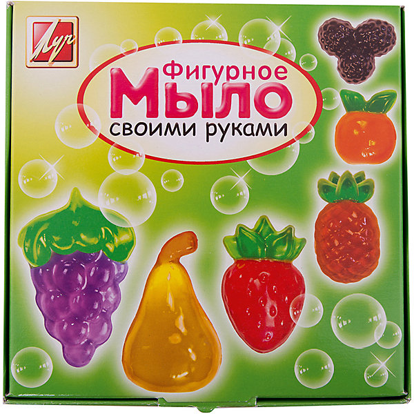 Набор для изготовление мыла Фрукты Набор для изготовление мыла ФруктыНаборы для создания мыла<br>Характеристики:<br><br>• Предназначение: для занятий мыловарением<br>• Пол: универсальный<br>• Тема: фрукты<br>• Комплектация: мыльная основа, пищевые красители, форма для мыла, пластиковый стакан, инструкция, стек<br>• Материал: мыльная основа, пищевые красители, пластик, картон<br>• Размеры упаковки (Д*Ш*В): 18*18*8 см<br>• Вес упаковки: 390 г <br>• Упаковка: картонная коробка<br><br>Набор для изготовления мыла Фрукты от отечественной компании Луч, специализирующейся на выпуске канцелярских товаров и товаров для занятий творчеством. Набор состоит из материалов и приспособлений, необходимых для создания коллекции мыла в форме фруктов. Все материалы, использованные в комплекте безопасны и нетоксичны, они не вызывают аллергических реакций. Набор для изготовления мыла может стать прекрасным вариантов в качестве подарка к праздникам не только для детей, но и для взрослых, которые увлекаются занятиями творчеством. С помощью набора можно создать оригинальные подарки для родных и близких. Занятия творчеством развивают мелкую моторику рук, способствуют формированию художественно-эстетического вкуса и дарят хорошее настроение не только ребенку, но и окружающим!<br><br>Набор для изготовления мыла Фрукты можно купить в нашем интернет-магазине.<br><br>Ширина мм: 180<br>Глубина мм: 70<br>Высота мм: 180<br>Вес г: 355<br>Возраст от месяцев: 36<br>Возраст до месяцев: 180<br>Пол: Унисекс<br>Возраст: Детский<br>SKU: 5188804