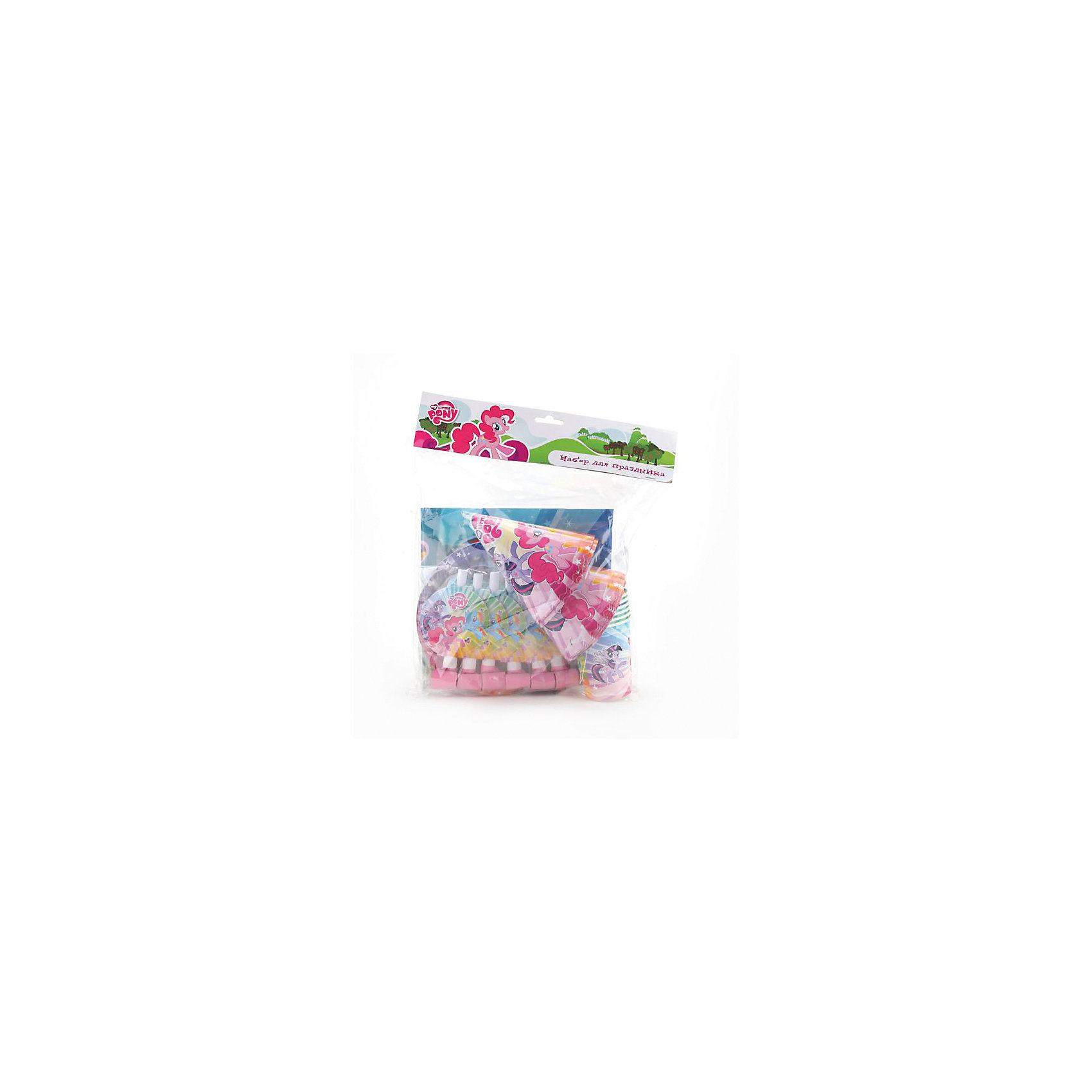 Набор My little pony (30 предметов) Набор My little pony (30 предметов)Посуда<br>Характеристики товара:<br><br>• материал: картон<br>• размер упаковки: 8х25х27 см<br>• вес: 250 г<br>• комплектация: 6 стаканов, 6 тарелок, 6 салфеток, 6 гудков, 6 колпаков.<br>• упаковка: пакет<br>• страна бренда: РФ<br>• страна изготовитель: РФ<br><br>Такой набор станет отличным сюрпризом для детей на праздник! Он отличается тем, что на предметах изображены любимые герои многих современных детей. Набор поможет создать праздничное настроение, особенно - в компании детей. Здесь есть необходимая посуда и антураж для праздника!<br>Набор выпущен в удобном формате, размер изделий - универсальный. Изделие производится из качественных и проверенных материалов, которые безопасны для детей.<br><br>Набор My little pony (30 предметов), от российского бренда Веселый праздник можно купить в нашем интернет-магазине.<br><br>Ширина мм: 80<br>Глубина мм: 250<br>Высота мм: 270<br>Вес г: 260<br>Возраст от месяцев: 12<br>Возраст до месяцев: 72<br>Пол: Женский<br>Возраст: Детский<br>SKU: 5196936