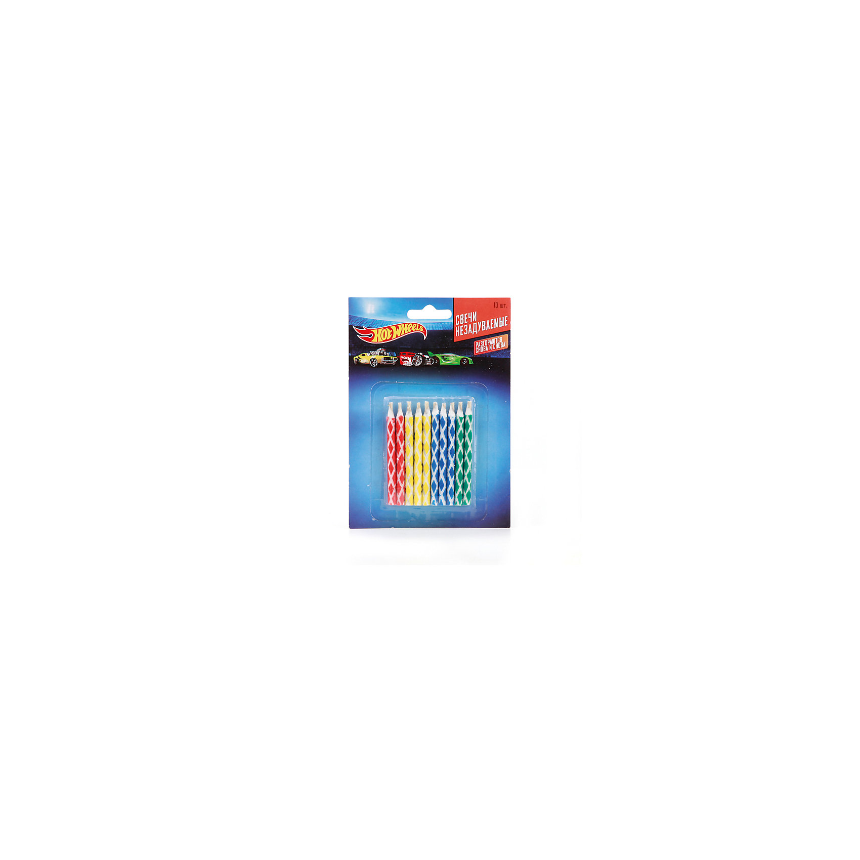 Магические свечи для торта Hot wheels 10 шт Магические свечи для торта Hot wheels 10 штHot Wheels<br>Набор из 10-и свечей для торта Веселый праздник Hot wheels. Свечи магические: разгораются снова и снова.<br><br>Ширина мм: 20<br>Глубина мм: 190<br>Высота мм: 130<br>Вес г: 20<br>Возраст от месяцев: 12<br>Возраст до месяцев: 72<br>Пол: Мужской<br>Возраст: Детский<br>SKU: 5196939