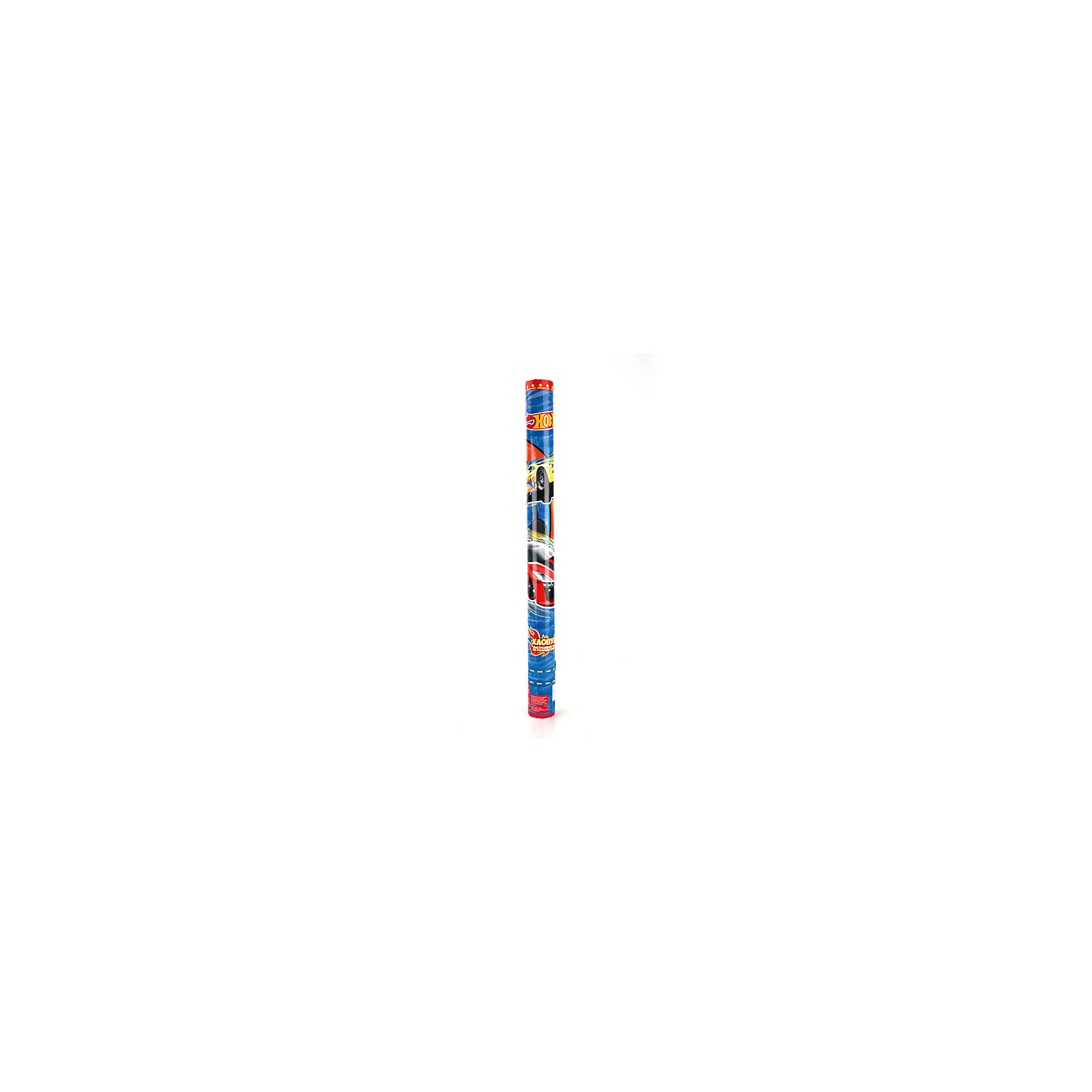 Пневмохлопушка Hot wheels, 60 см Пневмохлопушка Hot wheels, 60 смHot Wheels<br>Характеристики товара:<br><br>• материал: бумага, пластик<br>• размер упаковки: 60х5х5 см<br>• вес: 250 г<br>• комплектация:1 хлопушка<br>• упаковка: тубус<br>• страна бренда: РФ<br>• страна изготовитель: РФ<br><br>Такая хлопушка станет отличным сюрпризом для детей на праздник! Она отличается тем, что на ней изображены машинки Hot wheels, любимые многими современными детьми. Хлопушка поможет создать праздничное настроение, особенно - в компании детей. Она гораздо безопаснее, чем фейерверки и бенгальские огни. Хлопушка высотой 60 сантиметров выглядит внушительно и нарядно!<br>Хлопушка выпущена в удобном формате. Изделие производится из качественных и проверенных материалов, которые безопасны для детей.<br><br>Пневмохлопушку Hot wheels, 60 см, от российского бренда Веселый праздник можно купить в нашем интернет-магазине.<br><br>Ширина мм: 50<br>Глубина мм: 50<br>Высота мм: 600<br>Вес г: 250<br>Возраст от месяцев: 36<br>Возраст до месяцев: 72<br>Пол: Мужской<br>Возраст: Детский<br>SKU: 5196969