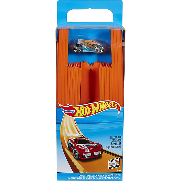 4-х метровая трасса с 1 базовой машинкой в наборе, Hot Wheels 4-х метровая трасса с 1 базовой машинкой в наборе, Hot WheelsАвтотреки<br>4-х метровая трасса с 1 базовой машинкой в наборе, Hot Wheels (Хот Вилс)<br><br>Характеристики:<br><br>• огромная трасса подходит практически для любых машинок Hot Wheels<br>• более 30 деталей<br>• в комплекте: 12 участков длиной 22 см, 6 участков длиной 30 см, 18 соединителей, машинка<br>• материал: пластик<br>• длина трассы: 4,5 метра<br><br>Устройте настоящие соревнования на гоночной трассе с машинками Хот Вилс! В комплект входят 18 участков трассы разной длины, 18 соединительных деталей и машинка. Ширина трассы подходит практически ко всем машинкам Хот Вилс. Вы можете устроить гонки с машинками из своей коллекции или ставить рекорды с машинкой из набора. Детали трассы совместимы с другими участками Хот Вилс. Гонки - очень увлекательное занятие и для детей, и для взрослых!<br><br>4-х метровую трассу с 1 базовой машинкой в наборе, Hot Wheels (Хот Вилс) вы можете купить в нашем интернет-магазине.<br><br>Ширина мм: 359<br>Глубина мм: 131<br>Высота мм: 48<br>Вес г: 518<br>Возраст от месяцев: 48<br>Возраст до месяцев: 84<br>Пол: Мужской<br>Возраст: Детский<br>SKU: 5199737