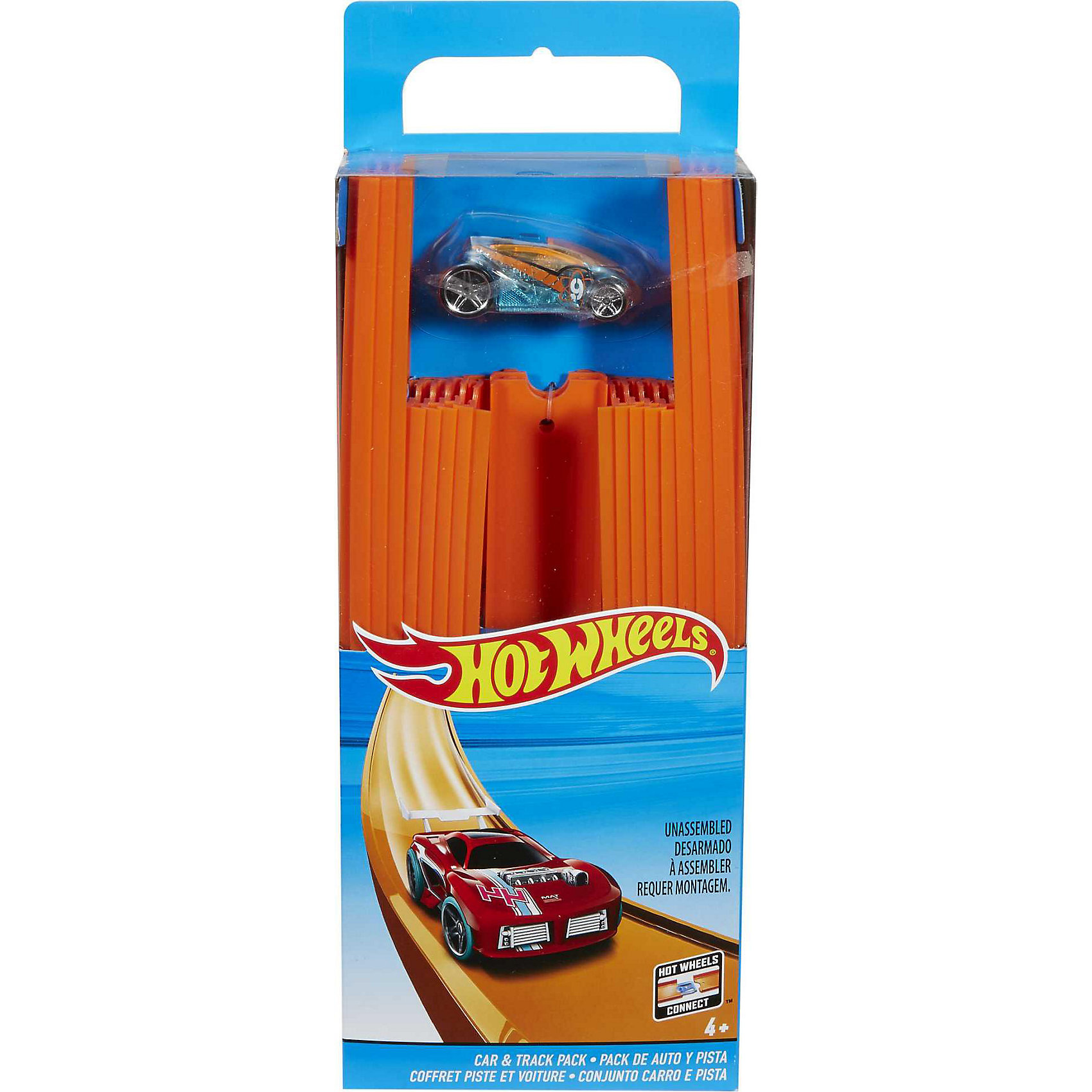 4-х метровая трасса с 1 базовой машинкой в наборе, Hot Wheels 4-х метровая трасса с 1 базовой машинкой в наборе, Hot WheelsАвтотреки<br>4-х метровая трасса с 1 базовой машинкой в наборе, Hot Wheels (Хот Вилс)<br><br>Характеристики:<br><br>• огромная трасса подходит практически для любых машинок Hot Wheels<br>• более 30 деталей<br>• в комплекте: 12 участков длиной 22 см, 6 участков длиной 30 см, 18 соединителей, машинка<br>• материал: пластик<br>• длина трассы: 4,5 метра<br><br>Устройте настоящие соревнования на гоночной трассе с машинками Хот Вилс! В комплект входят 18 участков трассы разной длины, 18 соединительных деталей и машинка. Ширина трассы подходит практически ко всем машинкам Хот Вилс. Вы можете устроить гонки с машинками из своей коллекции или ставить рекорды с машинкой из набора. Детали трассы совместимы с другими участками Хот Вилс. Гонки - очень увлекательное занятие и для детей, и для взрослых!<br><br>4-х метровую трассу с 1 базовой машинкой в наборе, Hot Wheels (Хот Вилс) вы можете купить в нашем интернет-магазине.<br><br>Ширина мм: 359<br>Глубина мм: 131<br>Высота мм: 48<br>Вес г: 518<br>Возраст от месяцев: 48<br>Возраст до месяцев: 84<br>Пол: Мужской<br>Возраст: Детский<br>SKU: 5199737