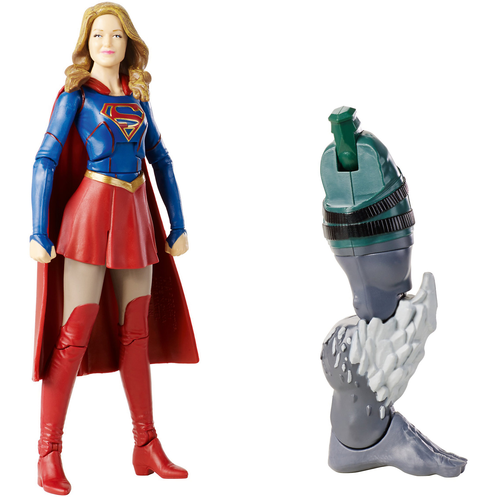 DC Comics: Супергёрл DC Comics: СупергёрлЛюбимые герои<br>Характеристики:<br><br>• Вид игр: сюжетно-ролевые игры<br>• Пол: универсальный<br>• Серия: Супергерои<br>• Материал: пластик<br>• Цвет: синий, красный<br>• Комплектация: фигурка героини, часть сборной коллекционной фигурки Думсдэя<br>• Размеры (высота куклы): 15 см<br>• Вес: от 240 г <br>• Упаковка: блистер на картонной основе<br><br>DC Comics: Супергёрл – это фигурка от Mattel, повторяющая облик героини популярных комиксов. Игрушка выполнена из качественного и безопасного пластика, устойчивого к механическим повреждениям. Все элементы окрашены нетоксичными красками. Части тела куклы соединены 20-ю шарнирами, благодаря чему фигурке можно придавать разнообразные боевые позы. Супергёрл по легенде является родственницей Супермена и также борется со злом. У нее короткая красная юбка, высокие сапоги, синяя кофточка с эмблемой в форме буквы «S» и красный плащ. <br>Сюжетно-ролевые игры с наборами серии DC Comics Multiverse позволят окунуться вашему ребенку в увлекательный мир супергероев, создавать и воспроизводить свои истории, полные захватывающих приключений и удивительных спасений.<br>В коллекции DC Comics Multiverse предусмотрено 13 персонажей, собрав коллекцию из шести героев с дополнительными элементами, можно собрать коллекционную фигурку Думсдэя.<br><br>DC Comics: Супергёрл можно купить в нашем интернет-магазине.<br><br>Ширина мм: 265<br>Глубина мм: 150<br>Высота мм: 55<br>Вес г: 269<br>Возраст от месяцев: 48<br>Возраст до месяцев: 120<br>Пол: Женский<br>Возраст: Детский<br>SKU: 5200244