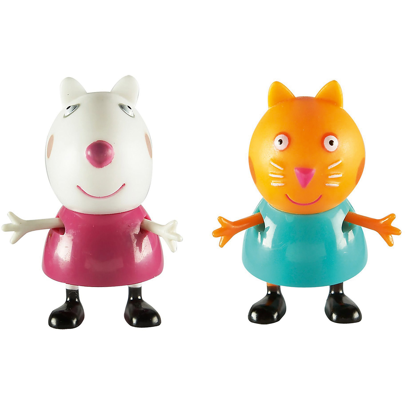 Игровой набор Сьюзи и Кенди, Peppa Pig Игровой набор Сьюзи и Кенди, Peppa PigИгрушки<br>Игровой набор Сьюзи и Кенди, Peppa Pig (Свинка Пеппа). <br><br>Характеристика:<br><br>• Материал: пластик. <br>• Размер упаковки: 9х16х5 см. <br>• Высота фигурок: 5,5 см. <br>• Голова, руки, ноги фигурок подвижные. <br>• 2 фигурки в комплекте. <br><br>Этот набор обязательно порадует всех любителей мультсериала Peppa Pig. Яркие фигурки Овечки Сьюзи и Котенка Кенди выполнены из экологичного пластика, прекрасно детализированы и реалистично раскрашены - очень похожи на героев мультфильма. Собери все фигурки и придумай свои увлекательные и забавные истории с любимыми персонажами!<br><br>Игровой набор Сьюзи и Кенди, Peppa Pig (Свинка Пеппа), можно купить в нашем интернет-магазине.<br><br>Ширина мм: 95<br>Глубина мм: 155<br>Высота мм: 50<br>Вес г: 60<br>Возраст от месяцев: 36<br>Возраст до месяцев: 2147483647<br>Пол: Унисекс<br>Возраст: Детский<br>SKU: 5211677