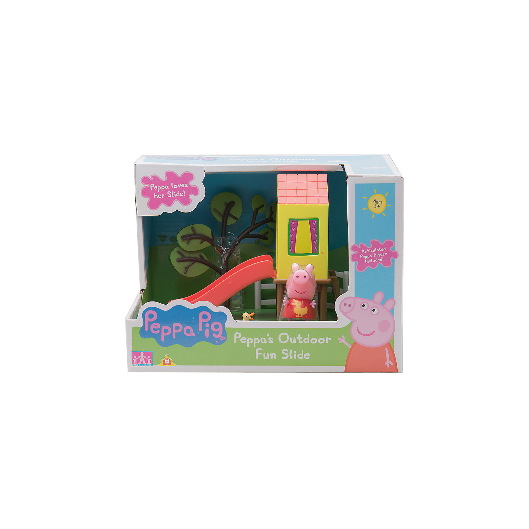 Игровой набор Площадка Домик с горкой, Peppa Pig Игровой набор Площадка Домик с горкой, Peppa PigИгрушки<br>Игровой набор Площадка. Домик с горкой, Peppa Pig (Свинка Пеппа). <br><br>Характеристика:<br><br>• Материал: пластик. <br>• Размер упаковки: 21х62х15 см. <br>• Размер игровой площадки: 19х14х13,5 см.<br>• Размер фигурки: 5,5<br>• Комплектация: фигурка, площадка с горкой. <br>• Голова, руки, ноги фигурки подвижные. <br><br>Покатайся на горке вместе с очаровательной Пеппой, героиней известного мультсериала Peppa Pig. В этом замечательном наборе есть все для веселой прогулки и развлечений!<br>Игрушка изготовлена из экологичных нетоксичных материалов безопасных для детей.<br><br>Игровой набор Площадка. Домик с горкой, Peppa Pig (Свинка Пеппа), можно купить в нашем интернет-магазине.<br><br>Ширина мм: 212<br>Глубина мм: 162<br>Высота мм: 150<br>Вес г: 320<br>Возраст от месяцев: 36<br>Возраст до месяцев: 2147483647<br>Пол: Унисекс<br>Возраст: Детский<br>SKU: 5211680