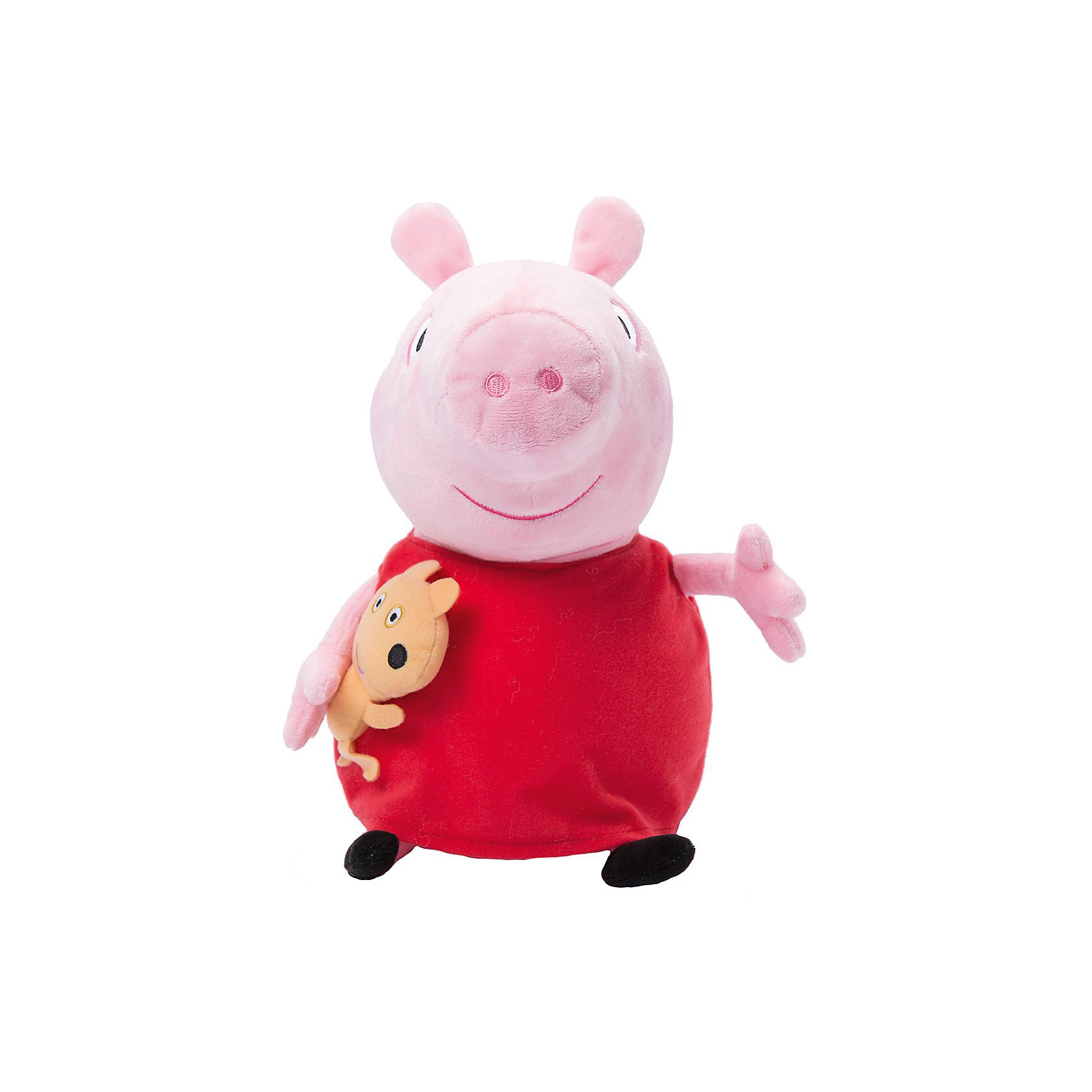 Мягкая игрушка Пеппа с игрушкой, 40 см, Peppa Pig Мягкая игрушка Пеппа с игрушкой, 40 см, Peppa PigЛюбимые герои<br>Мягкая игрушка Пеппа с игрушкой, 40 см, Peppa Pig (Свинка Пеппа). <br><br>Характеристика:<br><br>• Материал: пластик, текстиль, плюш. <br>• Размер игрушки: 40 см.<br>• Игрушка мягкая, очень приятная на ощупь. <br><br>Очаровательная мягкая Свинка, главная героиня популярного мультсериала Peppa Pig, приведет в восторг любого ребенка! Малышка Пеппа очень мягкая и приятная на ощупь: с ней так весело играть днем и приятно засыпать вечером. <br>Игрушка выполнена из высококачественных гипоаллергенных материалов безопасных даже для малышей. <br><br>Мягкую игрушку Пеппа с игрушкой, 40 см, Peppa Pig (Свинка Пеппа), можно купить в нашем интернет-магазине.<br><br>Ширина мм: 280<br>Глубина мм: 180<br>Высота мм: 140<br>Вес г: 210<br>Возраст от месяцев: 36<br>Возраст до месяцев: 2147483647<br>Пол: Унисекс<br>Возраст: Детский<br>SKU: 5211686