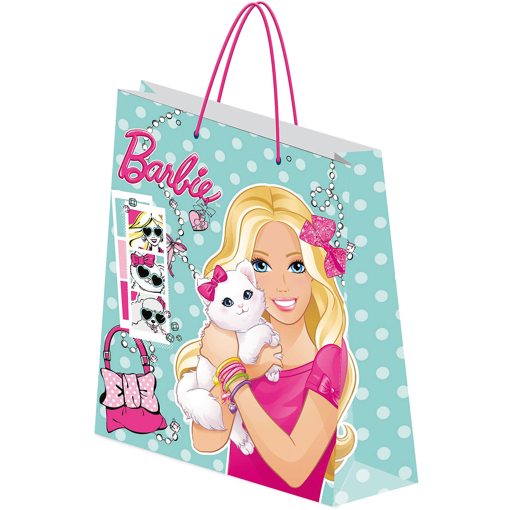 Пакет подарочный 33*43*10 см, Barbie Пакет подарочный 33*43*10 см, BarbieBarbie<br>Характеристики подарочного пакета, Barbie:<br><br>- возраст: от 3 лет<br>- пол: для девочек<br>- материал: картон <br>- размер пакета: 33*43*10 см.<br>- страна обладатель бренда: Россия.<br><br>Подарок, преподнесенный в оригинальной упаковке, всегда будет самым эффектным и запоминающимся. В подарочный пакетик с изображение красавицы Барби можно упаковать сюрпризы для именинницы или разложить призы для гостей, которые будут участвовать в конкурсах. Красивый аксессуар с изображением любимых героев сделает праздник более ярким и веселым, а также поднимет настроение виновнице торжества.<br><br>Пакет подарочный, Barbie можно купить в нашем интернет-магазине.<br><br>Ширина мм: 330<br>Глубина мм: 100<br>Высота мм: 430<br>Вес г: 100<br>Возраст от месяцев: 96<br>Возраст до месяцев: 108<br>Пол: Женский<br>Возраст: Детский<br>SKU: 5218405