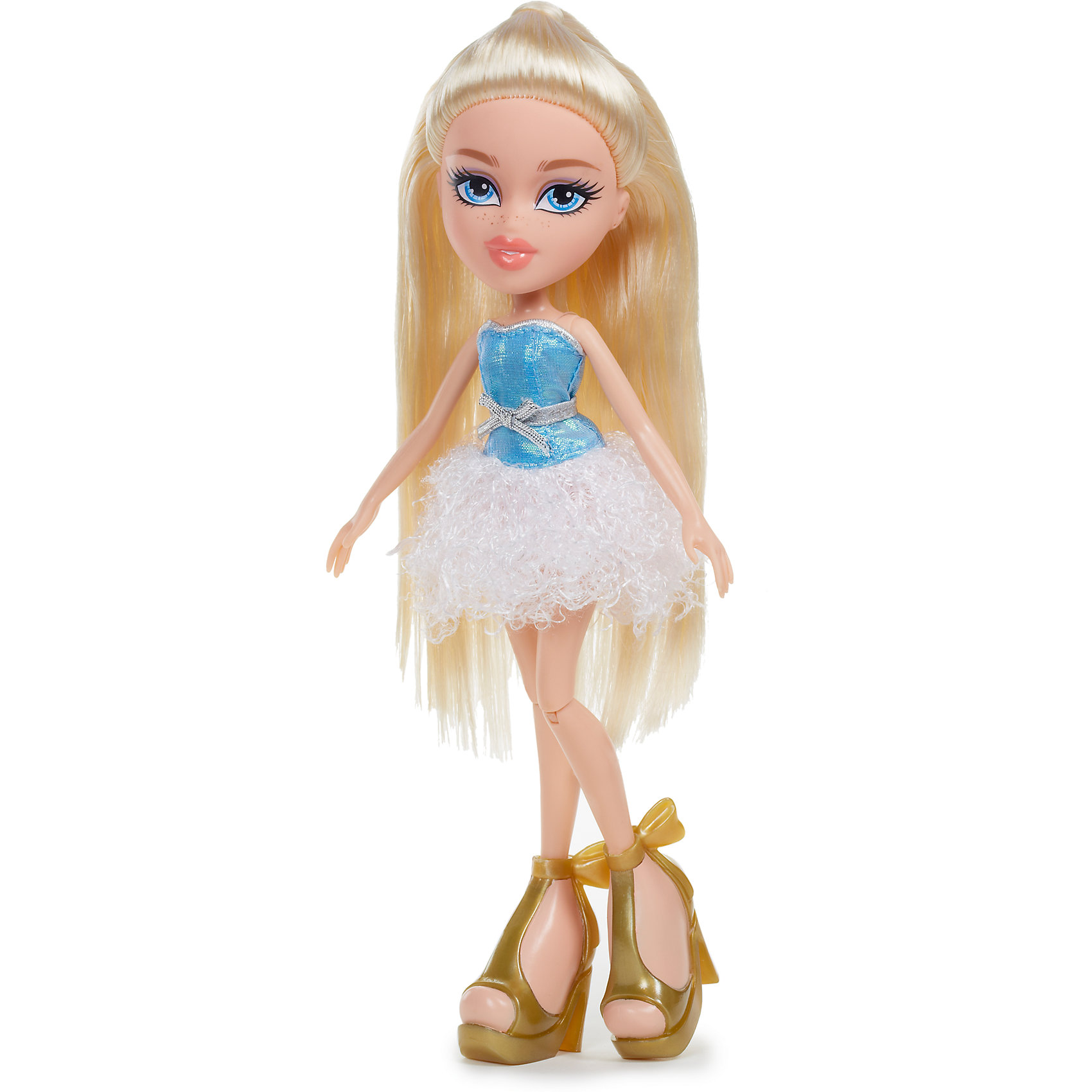 Базовая кукла Хлоя, Вечеринка, Bratz Базовая кукла Хлоя, Вечеринка, BratzКуклы-модели<br>Характеристики товара:<br><br>• высота : 29 см<br>• размер упаковки: 25х6х30 см<br>• материал: пластик, текстиль<br>• комплект: кукла, джинсы, куртка, серьги, сумочка, бусы, кошелек<br>• возраст: от пяти лет<br>• подвижные руки, ноги сгибаются в коленях<br>• страна бренда: США<br>• страна производства: Китай<br><br>Кукла Bratz - желанный подарок для современной девочки, они просто обожают эти игрушки. Кукла очень качественно выполнена, благодаря подвижным деталям с ней можно придумать множество игр! В наборе к ней идут стильные аксессуары - благодаря им девочка будет учиться хорошо одеваться.<br>Игра с куклами помогает девочкам развивать важные социальные навыки и способности, она активизирует мышление, формирует умение заботиться о других, логику, мелкую моторику и воображение, помогает проработать сценарии взаимодействия с людьми. Изделие производится из качественных сертифицированных материалов, безопасных даже для самых маленьких.<br><br>Базовую куклу Хлоя, Вечеринка, от бренда Bratz можно купить в нашем интернет-магазине.<br><br>Ширина мм: 260<br>Глубина мм: 300<br>Высота мм: 70<br>Вес г: 495<br>Возраст от месяцев: 36<br>Возраст до месяцев: 2147483647<br>Пол: Женский<br>Возраст: Детский<br>SKU: 5224457