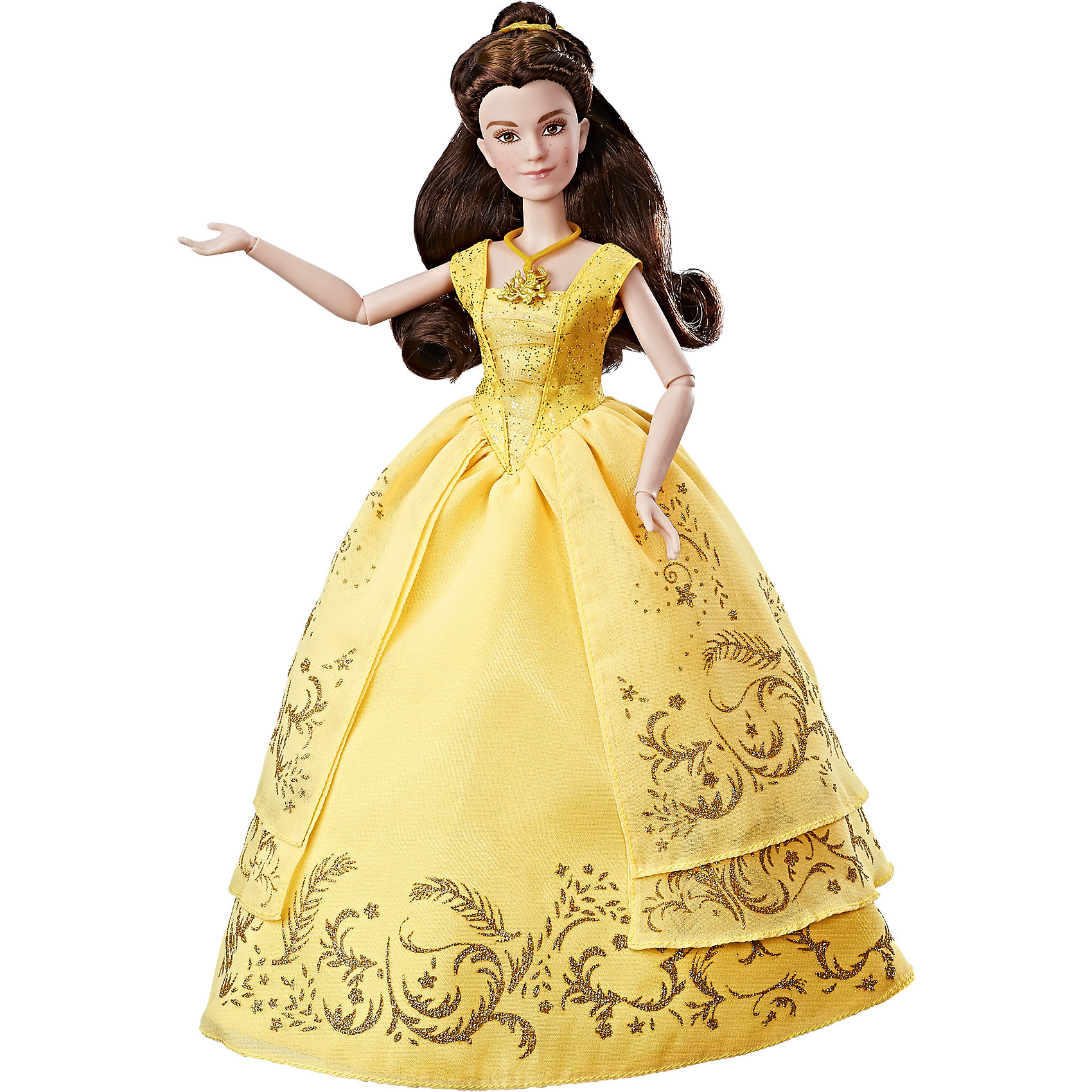 Кукла Hasbro Принцессы Дисней Бэлль в роскошном платье Кукла Hasbro Принцессы Дисней Бэлль в роскошном платьеПопулярные игрушки<br>Характеристики товара:<br><br>• возраст: от 3 лет;<br>• материал: пластик, текстиль;<br>• в комплекте: кукла, аксессуары;<br>• высота куклы: 29 см;<br>• размер упаковки: 35,6х22,9х7,6 см;<br>• вес упаковки: 174 гр.;<br>• страна производитель: Китай.<br><br>Кукла «Бэлль в роскошном платье» Принцессы Дисней Hasbro — героиня известного мультфильма Дисней. Она одета в пышное золотистое платье, украшенное узорами, из фильма «Красавица и Чудовище». Дополняют яркий образ Бэлль аксессуары: ожерелье и туфельки. В руках она держит красную розу.<br><br>Руки куклы подвижны, сгибаются в локтях и кистях. И Бэлль густые каштановые волосы, которая девочка может расчесывать, заплетать или украшать, чтобы создать для Бэлль неповторимый образ для бала. <br><br>Куклу «Бэлль в роскошном платье» Принцессы Дисней Hasbro B9166 можно приобрести в нашем интернет-магазине.<br><br>Ширина мм: 9999<br>Глубина мм: 9999<br>Высота мм: 9999<br>Вес г: 9999<br>Возраст от месяцев: 36<br>Возраст до месяцев: 2147483647<br>Пол: Женский<br>Возраст: Детский<br>SKU: 5225692