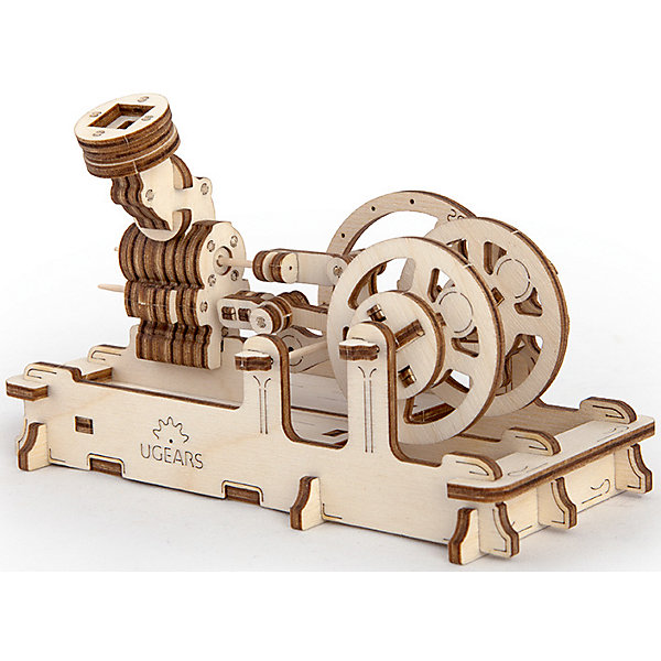 Пневматический двигатель, UGEARS Пневматический двигатель, UGEARSДеревянные конструкторы<br>Когда-то было время больших паровых машин, которые всех приводили в изумление своей невиданной силой и шумной работой.<br>Пневматический двигатель UGEARS небольшой, но точный аналог паровых машин. Чтобы он заработал достаточно подуть в специальный раструб или же запустить двигатель от обычного воздушного шарика. Необычно то, что модель выполнена полностью из древесных материалов. Конструкция имеет воздушный тахометр и два пенала для мелочей. <br>Модель для самостоятельной сборки без клея.<br><br>Размер модели: 162*78*100мм<br>Размер упаковки: 37*14*3см<br>Количество деталей: 81<br>Расчетное время сборки: 2-3 часа<br><br>Ширина мм: 377<br>Глубина мм: 139<br>Высота мм: 32<br>Вес г: 322<br>Возраст от месяцев: 168<br>Возраст до месяцев: 216<br>Пол: Мужской<br>Возраст: Детский<br>SKU: 5226403