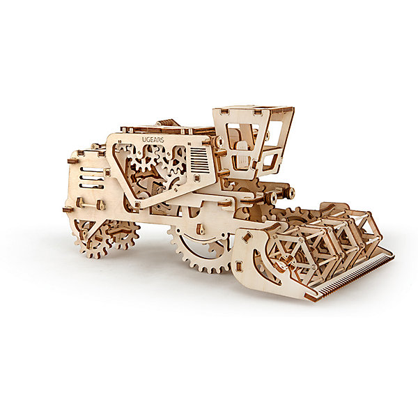 Комбайн, UGEARS Комбайн, UGEARSДеревянные конструкторы<br>Зерноуборочный комбайн UGEARS это модель, которая порадует разнообразной механикой. При движении комбайна, спереди, как и в реальном прототипе вращается мотовило. Модель имеет встроенную секретную коробочку. Она открывается рычагом, который находится слева от кабины. Комбайн заводится простым движением назад или вращением большого колеса. С другой стороны от кабины есть рычаг, которым можно застопорить или запустить комбайн. Работает комбайн на резиномоторе.<br>Модель для самостоятельной сборки без клея.<br><br>Размер модели: 274*165*133мм<br>Размер упаковки: 37*17*3см<br>Количество деталей: 154<br>Расчетное время сборки: 2-3 часа<br><br>Ширина мм: 375<br>Глубина мм: 170<br>Высота мм: 30<br>Вес г: 681<br>Возраст от месяцев: 168<br>Возраст до месяцев: 192<br>Пол: Унисекс<br>Возраст: Детский<br>SKU: 5226404