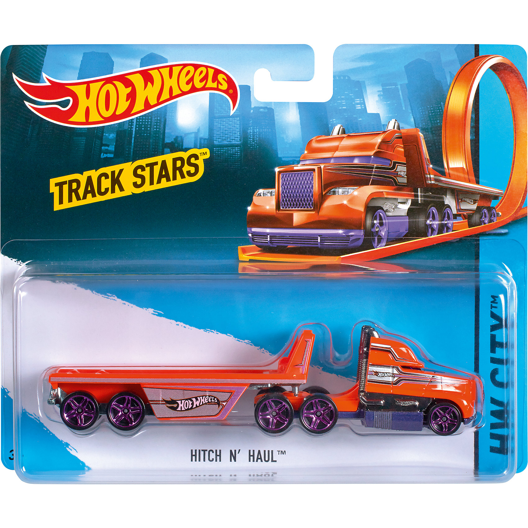 Трейлер базовой коллекции, Hot Wheels Трейлер базовой коллекции, Hot WheelsМашинки<br>Характеристики:<br><br>• Вид игр: сюжетно-ролевые<br>• Предназначение: для дома<br>• Серия: Track Stars<br>• Пол: для мальчиков<br>• Материал: пластик, металл<br>• Цвет: фиолетовый, оранжевый, черный<br>• Длина трейлера с прицепом: 28 см<br>• Вес: 130 г <br>• Особенности ухода: разрешается мыть водой<br>• Упаковка: блистер на картоне<br><br>Трейлер базовой коллекции, Hot Wheels – это машинка серии Hot Wheels, которая относится к базовым игровым наборам. Трейлер с прицепом выполнен из пластика и металла, все элементы окрашены нетоксичными яркими красками. При изготовлении игрушки быди использованы сертифицированные материалы, которые обеспечивают безопасность во время игр. Машинка состоит из кабины и прицепа, который может отсоединяться. В прицепе можно перевозить гоночные машинки. Размеры трейлера позволяют обеспечить маневренность и скоростной спунк по трекам Hot Wheels.<br>С трейлером базовой коллекции, Hot Wheels можно воссоздавать самые невероятные и захватывающие гонки Hot Wheels!<br><br>Трейлер базовой коллекции, Hot Wheels можно купить в нашем магазине.<br><br>Ширина мм: 40<br>Глубина мм: 130<br>Высота мм: 110<br>Вес г: 126<br>Возраст от месяцев: 48<br>Возраст до месяцев: 96<br>Пол: Мужской<br>Возраст: Детский<br>SKU: 5233735