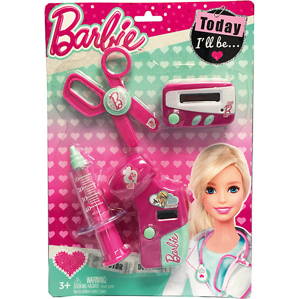 Игровой набор юного доктора на блистере, Barbie