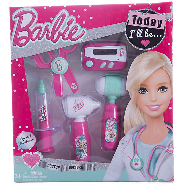 Игровой набор юного доктора компактный, Barbie