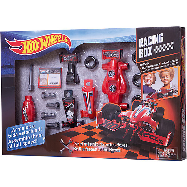 Игровой набор юного механика, большой, Hot Wheels Игровой набор юного механика, большой, Hot WheelsНаборы инструментов<br>Игровой набор юного механика, большой, Hot Wheels (Хот Вилс).<br><br>Характеристика:<br><br>• Материал: пластик. <br>• Размер упаковки: 50х5х33 см.<br>• Комплектация: болты - 6 шт; шины - 4 шт, корпус - 5 деталей, отвертка, бейдж.<br>• Отличная детализация. <br>• Яркий привлекательный дизайн. <br><br>С этим оригинальным игровым набором, выполненным в стилистике Hot Wheels, любой мальчик почувствует себя настоящим автомехаником и сможет собрать гоночный автомобиль! Все детали отлично проработаны, легко и быстро соединяются между собой. Игрушки изготовлены из экологичного пластика, в производстве которого использованы только безопасные нетоксичные красители. <br><br>Игровой набор юного механика, большой, Hot Wheels (Хот Вилс) можно купить в нашем интернет-магазине.<br><br>Ширина мм: 510<br>Глубина мм: 340<br>Высота мм: 500<br>Вес г: 633<br>Возраст от месяцев: 36<br>Возраст до месяцев: 2147483647<br>Пол: Мужской<br>Возраст: Детский<br>SKU: 5238938