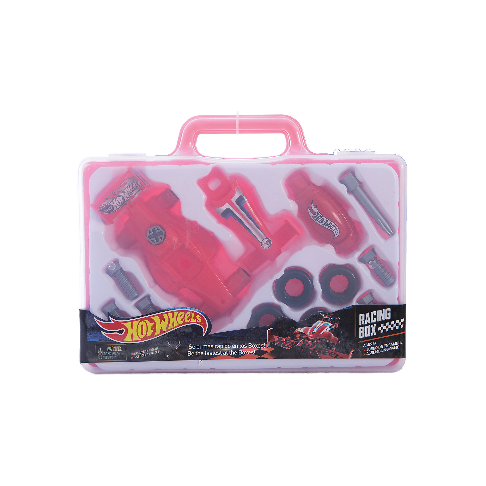 Игровой набор юного механика, в чемодане, Hot Wheels Игровой набор юного механика, в чемодане, Hot WheelsСюжетно-ролевые игры<br>Игровой набор юного механика, большой, Hot Wheels (Хот Вилс).<br><br>Характеристика:<br><br>• Материал: пластик. <br>• Размер упаковки: 31x23x5 см. <br>• Комплектация: 6 болтов, 4 шины, 2 детали корпуса, 2 детали отвертки, чемоданчик. <br>• Отличная детализация. <br>• Яркий красочный дизайн. <br>• Удобный пластиковый чемоданчик для хранения и переноски. <br><br>С этим оригинальным игровым набором, выполненным в стилистике Hot Wheels, любой мальчик почувствует себя настоящим автомехаником и сможет собрать гоночный автомобиль! Все детали упакованы в удобный пластиковый чемоданчик с прозрачной крышкой, отлично проработаны, легко и быстро соединяются между собой. Игрушки изготовлены из экологичного пластика, в производстве которого использованы только безопасные нетоксичные красители. <br><br>Игровой набор юного механика, большой, Hot Wheels (Хот Вилс) можно купить в нашем интернет-магазине.<br><br>Ширина мм: 300<br>Глубина мм: 240<br>Высота мм: 500<br>Вес г: 474<br>Возраст от месяцев: 36<br>Возраст до месяцев: 2147483647<br>Пол: Мужской<br>Возраст: Детский<br>SKU: 5238939