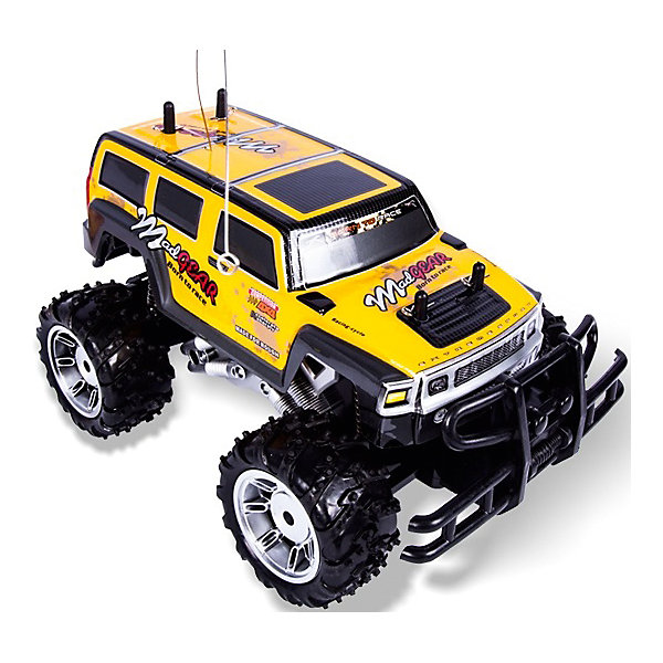 Джип MONSTER TRUCK, на радиоуправлении, 1:14, до 12 км/ч, желтый, MioshiTech Джип MONSTER TRUCK, на радиоуправлении, 1:14, до 12 км/ч, желтый, MioshiTechРадиоуправляемые машины<br>Этот внедорожник оснащён прочным корпусом, а металлические детали обеспечивают надёжную защиту при столкновениях с препятствиями. Независимые передняя и задняя подвески позволяют проходить самые сложные участки пути, развивая скорость до 12 км/ч.<br> <br>В наборе: автомобиль, пульт управления, аккумуляторная батарея, зарядное устройство, инструкция.<br> <br>Для пульта требуются батарейки (не входят в комплект).<br>Вес 1 шт.: 1 кг<br><br>Ширина мм: 405<br>Глубина мм: 220<br>Высота мм: 205<br>Вес г: 1390<br>Возраст от месяцев: 72<br>Возраст до месяцев: 192<br>Пол: Мужской<br>Возраст: Детский<br>SKU: 5245326