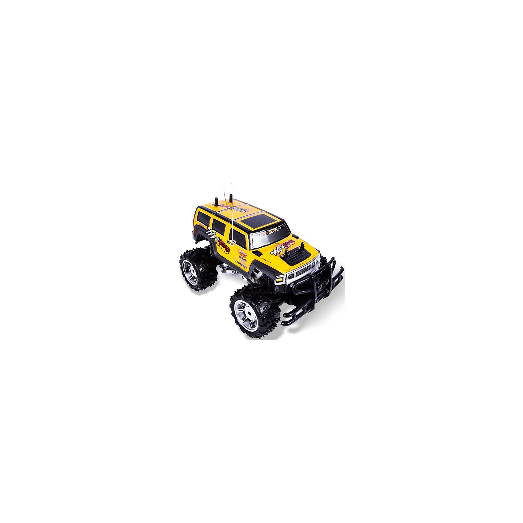 Джип MONSTER TRUCK, на радиоуправлении, 1:14, до 12 км/ч, желтый, MioshiTech Джип MONSTER TRUCK, на радиоуправлении, 1:14, до 12 км/ч, желтый, MioshiTechМашинки<br>Этот внедорожник оснащён прочным корпусом, а металлические детали обеспечивают надёжную защиту при столкновениях с препятствиями. Независимые передняя и задняя подвески позволяют проходить самые сложные участки пути, развивая скорость до 12 км/ч.<br> <br>В наборе: автомобиль, пульт управления, аккумуляторная батарея, зарядное устройство, инструкция.<br> <br>Для пульта требуются батарейки (не входят в комплект).<br>Вес 1 шт.: 1 кг<br><br>Ширина мм: 405<br>Глубина мм: 220<br>Высота мм: 205<br>Вес г: 1390<br>Возраст от месяцев: 72<br>Возраст до месяцев: 192<br>Пол: Мужской<br>Возраст: Детский<br>SKU: 5245326