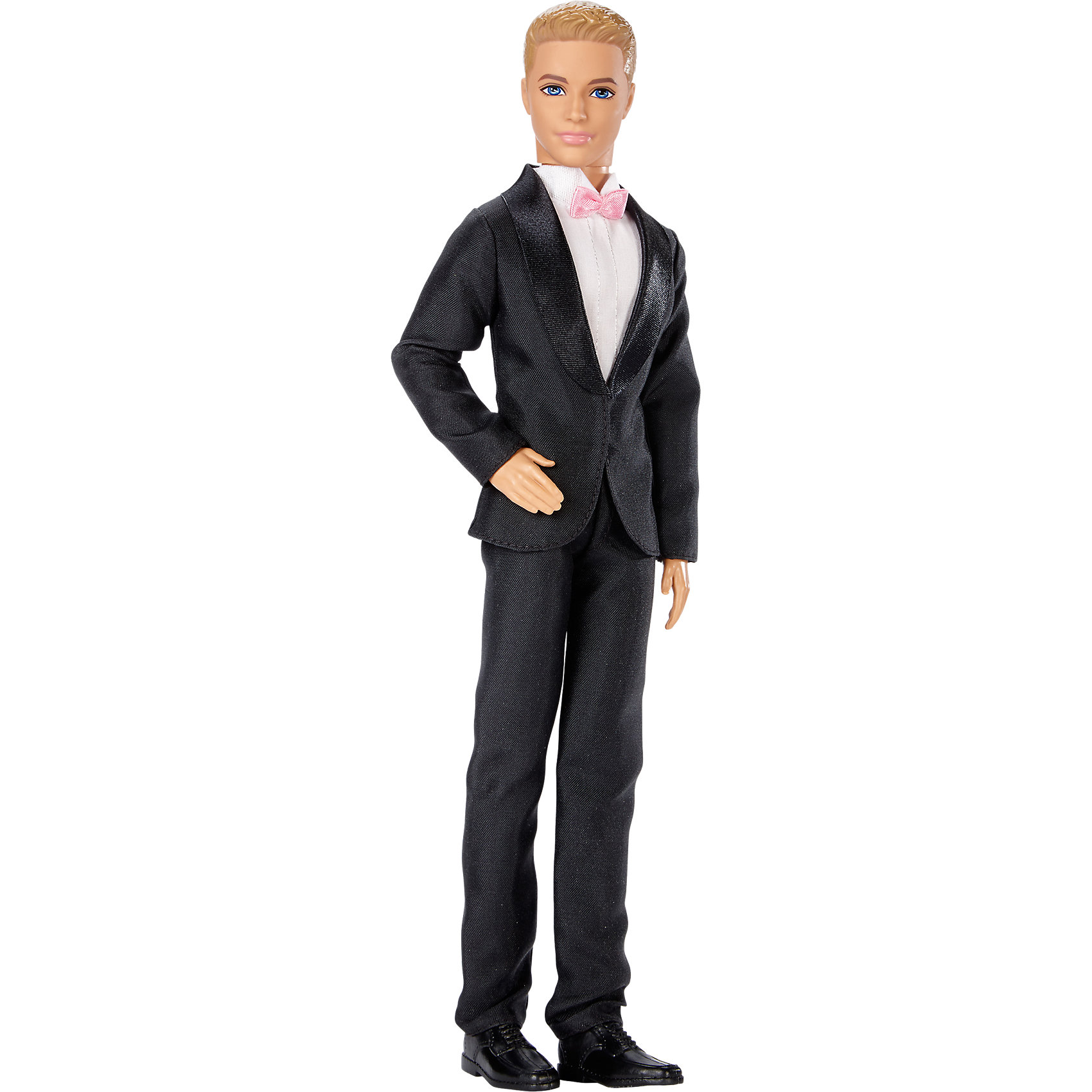 Кен-жених, Barbie Кен-жених, BarbieКуклы-модели<br>Кен-жених, Barbie (Барби)<br><br>Характеристики:<br><br>• очаровательная жених для самой прекрасной невесты Барби<br>• материал: пластик<br>• в комплекте: жених, одежда, аксессуары<br>• высота куклы: 33 см<br>• размер упаковки: 12х33х6 см<br>• вес: 200 грамм<br><br>Чтобы кукольная свадьба удалась на славу, нужно правильно подобрать костюмы для жениха и невесты. В этот раз жених Кен выбрал для себя традиционный черный костюм с белой рубашкой. Блестящие отвороты добавляют образу элегантности, а розовый галстук-бабочка позволяют жениху не отставать от последних тенденций моды. Обворожительная улыбка и стильный наряд сделают свадьбу незабываемой!<br><br>Кен-жених, Barbie (Барби) можно купить в нашем интернет-магазине.<br><br>Ширина мм: 330<br>Глубина мм: 116<br>Высота мм: 50<br>Вес г: 204<br>Возраст от месяцев: 36<br>Возраст до месяцев: 72<br>Пол: Женский<br>Возраст: Детский<br>SKU: 5257105