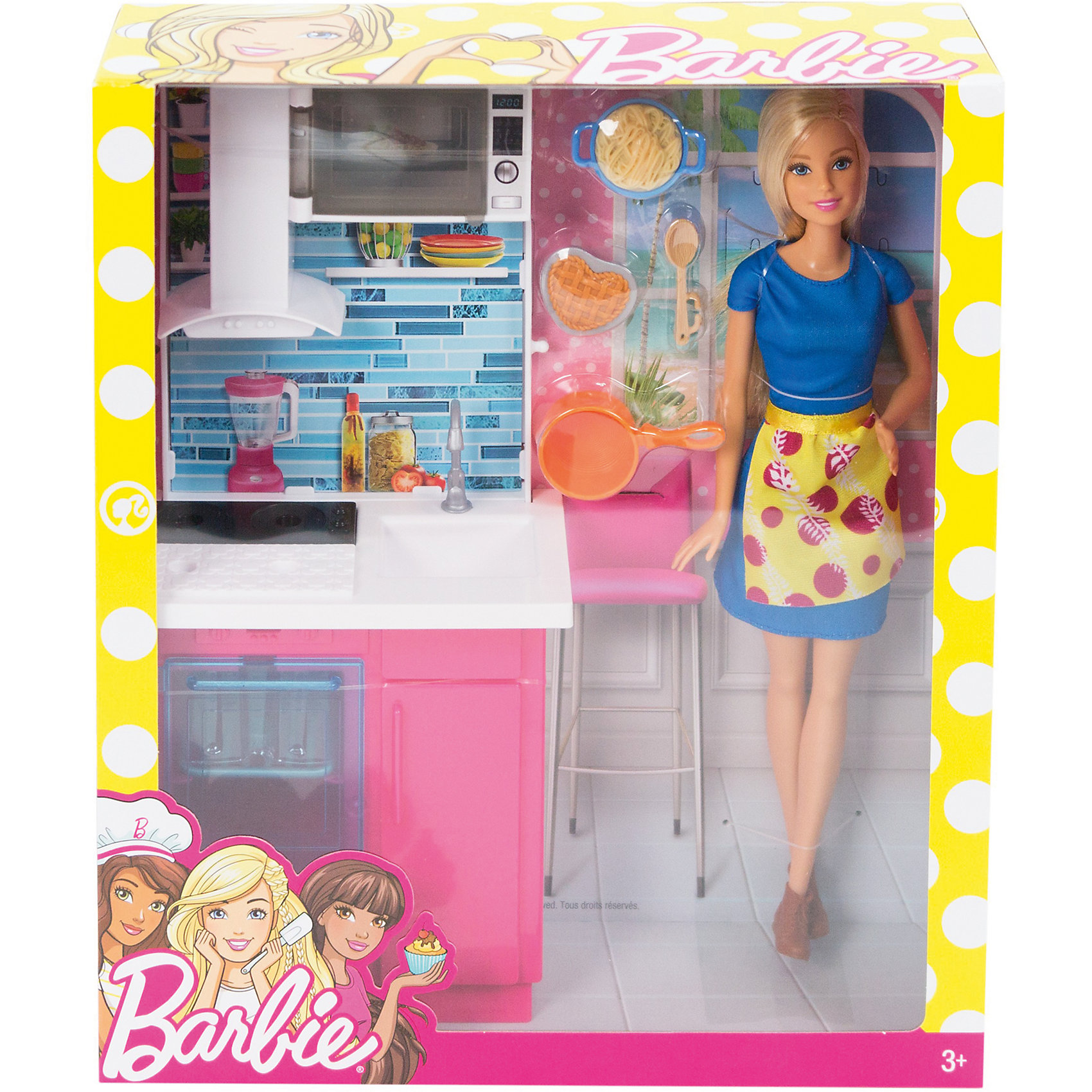 Набор Barbie роскошная кухня, 28 см, dvx54