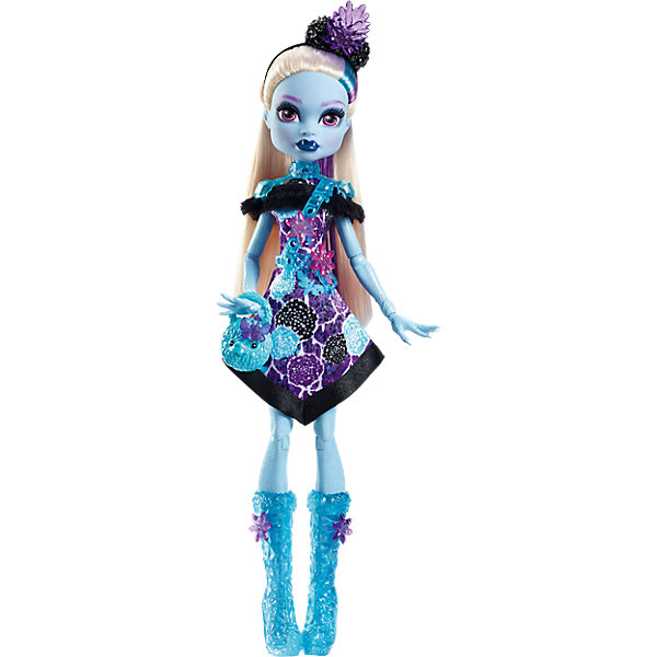 Монстряшка с длинными волосами Эбби Боминейбл, Monster High Монстряшка с длинными волосами Эбби Боминейбл, Monster HighКуклы<br>Характеристики товара:<br><br>• возраст от 6 лет;<br>• материал: пластик;<br>• высота куклы 28 см;<br>• размер упаковки 33х16х6 см;<br>• страна производитель: Китай.<br><br>Кукла Эбби Боминейбл «Вечеринка монстров» Monster High создана по мотивам известного мультфильма Monster High. Эбби Боминейбл — дочка снежного человека, и выглядит она как настоящая снежная принцесса. У нее светло-голубая кожа, блестящее фиолетовое платье и голубые сапожки, похожие на льдинки. Голова украшена ободком, а сумочка дополняет образ, делая его неповторимым. В наборе с куклой маленькие аксессуары в виде цветочков, которыми можно украсить волосы куклы или ее наряд. <br><br>Куклу Эбби Боминейбл «Вечеринка монстров» Monster High можно приобрести в нашем интернет-магазине.<br><br>Ширина мм: 331<br>Глубина мм: 152<br>Высота мм: 57<br>Вес г: 203<br>Возраст от месяцев: 72<br>Возраст до месяцев: 120<br>Пол: Женский<br>Возраст: Детский<br>SKU: 5257141