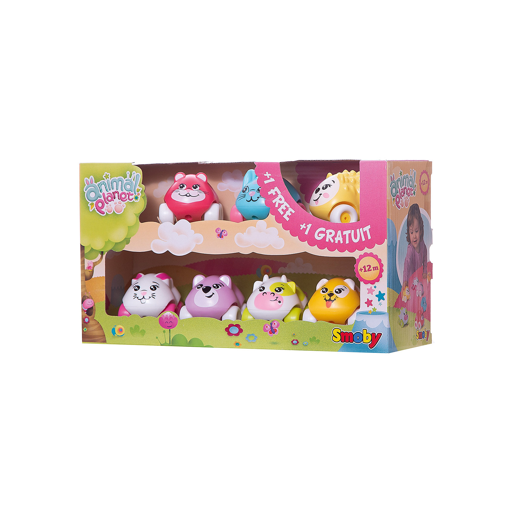 Машинка Animal Planet, 7 см, Smoby Машинка Animal Planet, 7 см, SmobyМашинки и транспорт для малышей<br>Характеристики:<br><br>• длина машинки Smoby: 7 см;<br>• материал: пластик;<br>• размер упаковки: 12х7,5х15 см.<br><br>Забавная машинка Animal Planet украшена милой мордочкой одного из персонажей мультсериала. Пластиковые колесики быстро едут по гладкой поверхности. В ходе игры развивается двигательная активность и координация движений. <br><br>Машинка Animal Planet, 7 см, Smoby можно купить в нашем магазине.<br><br>Ширина мм: 320<br>Глубина мм: 100<br>Высота мм: 180<br>Вес г: 620<br>Возраст от месяцев: 12<br>Возраст до месяцев: 36<br>Пол: Мужской<br>Возраст: Детский<br>SKU: 5258959
