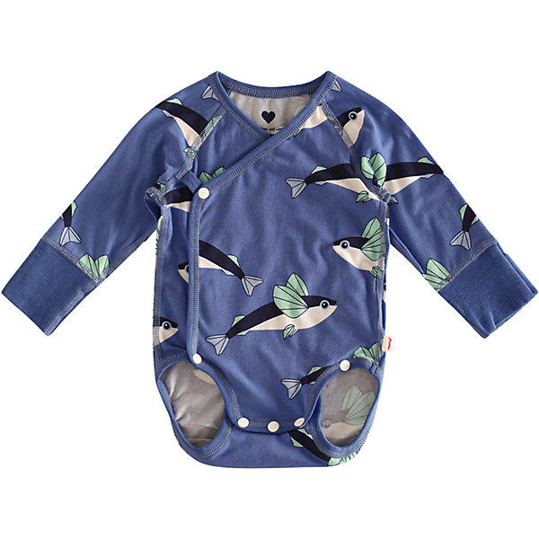 Боди Ruoko Reima Боди Ruoko ReimaОдежда<br>Характеристики товара:<br><br>• цвет: синий<br>• состав: 49% хлопок, 46% лиоцелл, 5% эластан<br>• смесь экологичного волокна Tencel® и органического хлопка<br>• шелковистый на ощупь материал, прост в уходе<br>• кнопки на шаговом шве и на застежке спереди<br>• застежки на шаговом шве позволяют отрегулировать нужную длину<br>• мягкие плоские швы обеспечивают дополнительный комфорт и не натирают кожу<br>• рукава подворачиваются во всех размерах 50-62 см<br>• декорирована принтом<br>• отстегиваемая передняя часть<br>• комфортная посадка<br>• страна производства: Китай<br>• страна бренда: Финляндия<br>• коллекция: весна-лето 2017<br><br>Одежда для самых маленьких должна быть удобной и качественной. Удобное красивое боди поможет обеспечить ребенку комфорт - оно не стесняет движения и не вызывает раздражения. Модель симпатично смотрится, продуманный крой разрабатывался специально для малышей. Боди сшито из материала, который содержит натуральный хлопок - мягкий, гипоаллергенный, позволяющий телу дышать. <br><br>Одежда и обувь от финского бренда Reima пользуется популярностью во многих странах. Эти изделия стильные, качественные и удобные. Для производства продукции используются только безопасные, проверенные материалы и фурнитура. Порадуйте ребенка модными и красивыми вещами от Reima! <br><br>Боди от финского бренда Reima (Рейма) можно купить в нашем интернет-магазине.<br><br>Ширина мм: 157<br>Глубина мм: 13<br>Высота мм: 119<br>Вес г: 200<br>Цвет: синий<br>Возраст от месяцев: 24<br>Возраст до месяцев: 36<br>Пол: Унисекс<br>Возраст: Детский<br>Размер: 50,62,68,80,56,74<br>SKU: 5265383