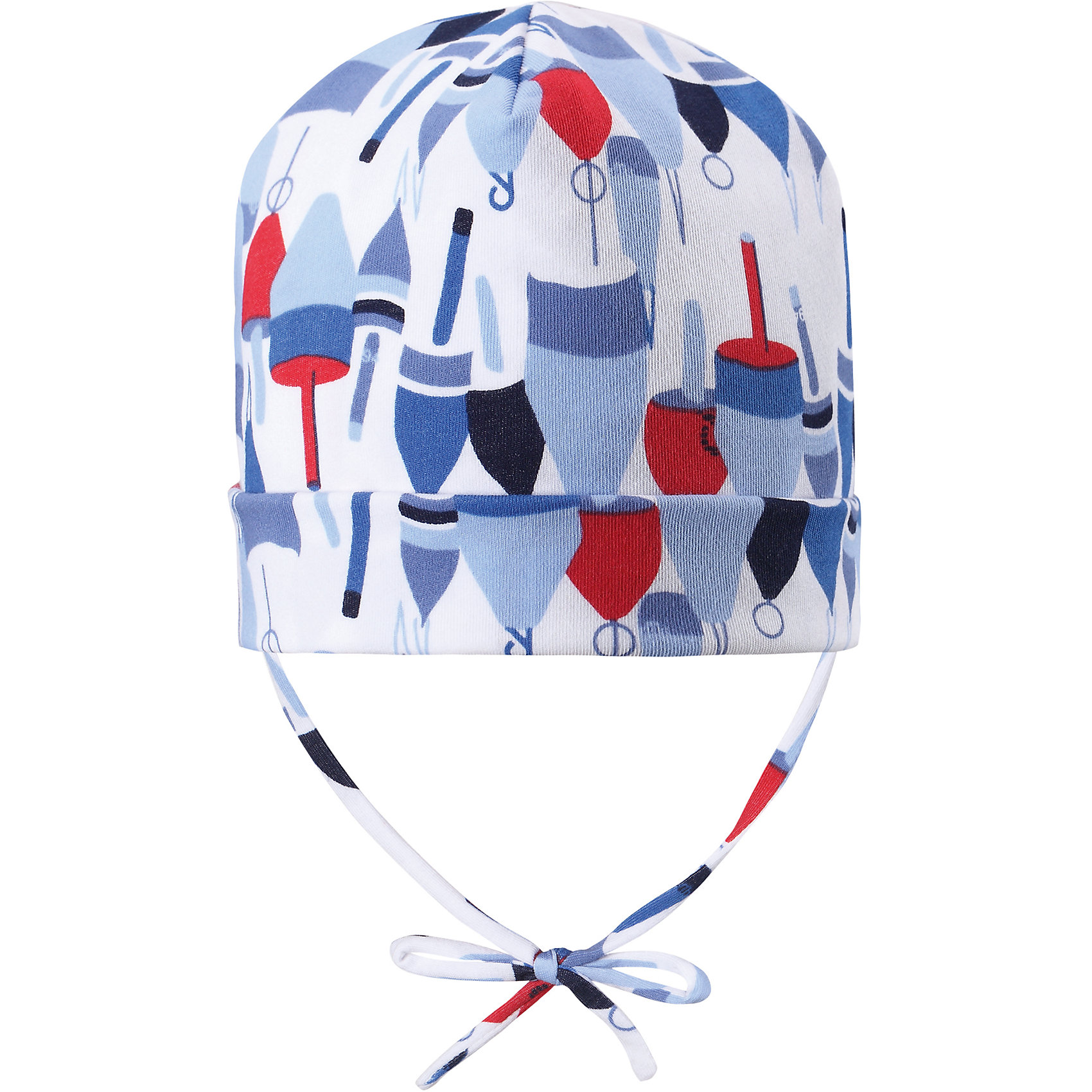 Шапка Linna Reima Шапка Linna ReimaШапки и шарфы<br>Характеристики товара:<br><br>• цвет: белый принт<br>• состав: 65% хлопок, 30% полиэстер, 5% эластан<br>• сплошная подкладка: влаговыводящий трикотаж Play Jersey<br>• температурный режим: от 0С до +10С<br>• фактор защиты от ультрафиолета: 40+<br>• эластичный материал<br>• быстросохнущий, очень приятный на ощупь материал Play Jersey<br>• приятная на ощупь хлопковая поверхность<br>• влагоотводящая изнаночная сторона<br>• завязки во всех размерах<br>• эмблема Reima сзади<br>• страна бренда: Финляндия<br>• страна производства: Китай<br><br>Детский головной убор может быть модным и удобным одновременно! Стильная шапка поможет обеспечить ребенку комфорт и дополнить наряд. Шапка удобно сидит и аккуратно выглядит. Проста в уходе, долго служит. Стильный дизайн разрабатывался специально для детей. Отличная защита от дождя и ветра!<br><br>Уход:<br><br>• стирать с бельем одинакового цвета, вывернув наизнанку<br>• полоскать без специального средства<br>• придать первоначальную форму вo влажном виде.<br><br>Шапку от финского бренда Reima (Рейма) можно купить в нашем интернет-магазине.<br><br>Ширина мм: 89<br>Глубина мм: 117<br>Высота мм: 44<br>Вес г: 155<br>Цвет: белый<br>Возраст от месяцев: 9<br>Возраст до месяцев: 18<br>Пол: Унисекс<br>Возраст: Детский<br>Размер: 48,52,50,46<br>SKU: 5271045