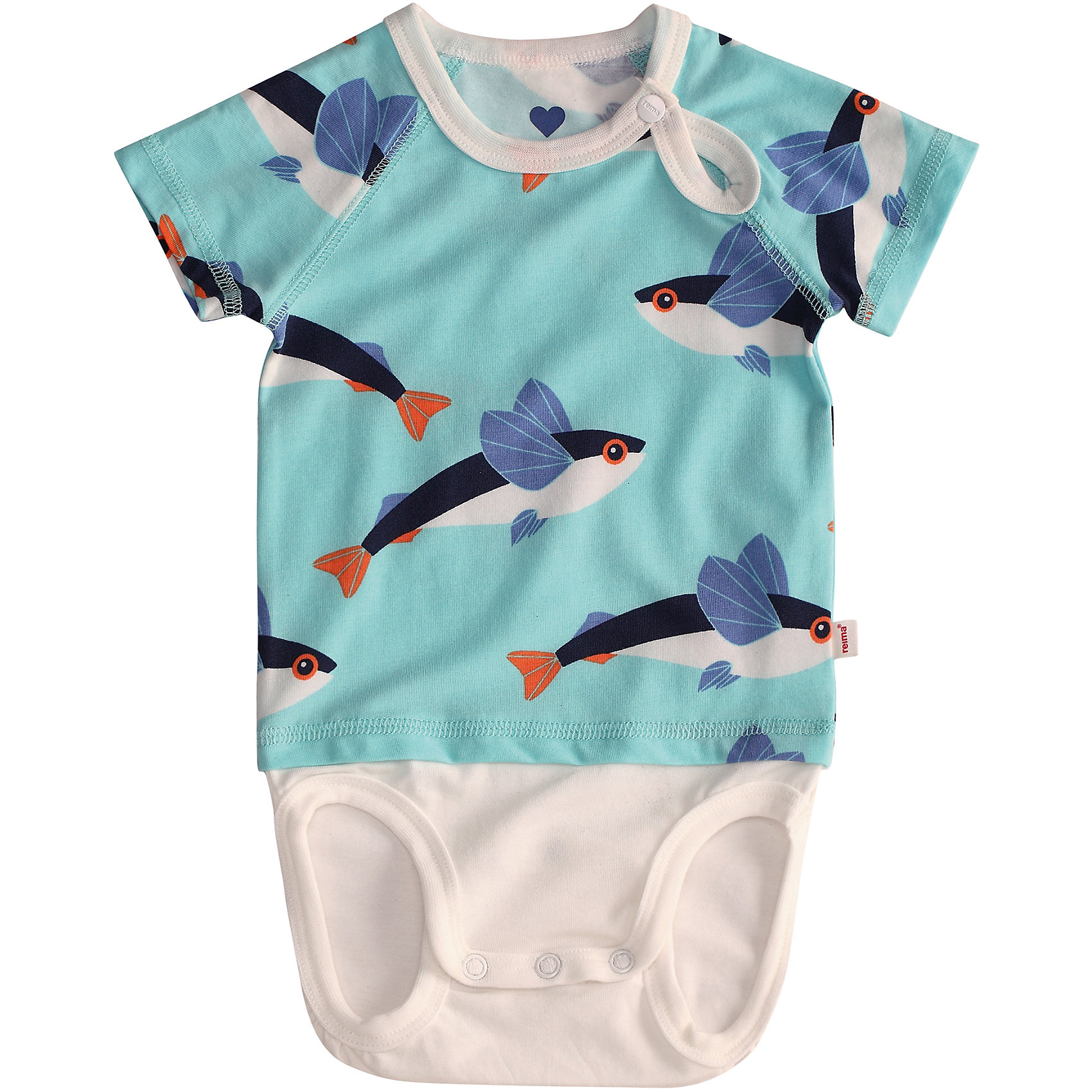Боди Jellyfish Reima Боди Jellyfish ReimaБоди<br>Характеристики товара:<br><br>• цвет: зеленый<br>• состав: 49% хлопок, 46% лиоцелл, 5% эластан<br>• смесь экологического материала Tencel с органическим хлопком<br>• шелковистый на ощупь материал, прост в уходе<br>• кнопки на шаговом шве и на плече<br>• застёжки на шаговом шве позволяют отрегулировать нужную длину<br>• мягкие плоские швы обеспечивают дополнительный комфорт и не натирают кожу<br>• комфортная посадка<br>• страна производства: Китай<br>• страна бренда: Финляндия<br>• коллекция: весна-лето 2017<br><br>Одежда для самых маленьких должна быть удобной и качественной. Удобное красивое боди поможет обеспечить ребенку комфорт - оно не стесняет движения и не вызывает раздражения. Модель симпатично смотрится, продуманный крой разрабатывался специально для малышей. Боди сшито из материала, который содержит натуральный хлопок - мягкий, гипоаллергенный, позволяющий телу дышать. <br><br>Одежда и обувь от финского бренда Reima пользуется популярностью во многих странах. Эти изделия стильные, качественные и удобные. Для производства продукции используются только безопасные, проверенные материалы и фурнитура. Порадуйте ребенка модными и красивыми вещами от Reima! <br><br>Боди от финского бренда Reima (Рейма) можно купить в нашем интернет-магазине.<br><br>Ширина мм: 157<br>Глубина мм: 13<br>Высота мм: 119<br>Вес г: 200<br>Цвет: зеленый<br>Возраст от месяцев: 24<br>Возраст до месяцев: 36<br>Пол: Унисекс<br>Возраст: Детский<br>Размер: 50,80,68,74,62,86,56<br>SKU: 5271351