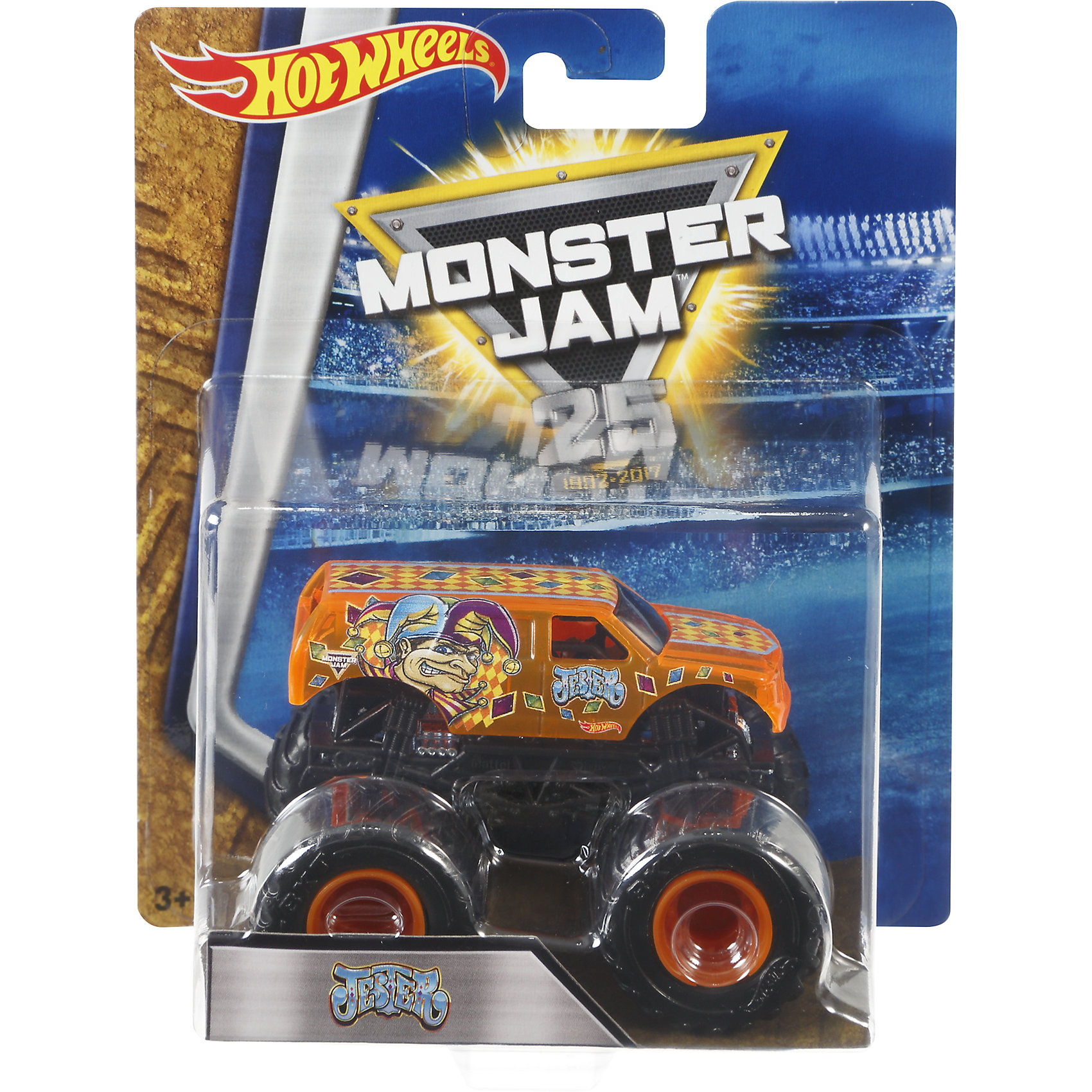 Машинка 1:64, Monster Jam, Hot Wheels Машинка 1:64, Monster Jam, Hot WheelsМашинки<br>Характеристики игрушечной машинки Hot Wheels:<br><br>• серия: Monster Jam;<br>• масштаб: 1:64;<br>• литой корпус;<br>• хромированные диски;<br>• проходимость колес; <br>• длина машинки: 8,5 см;<br>• размер упаковки: 17,5х14х7,5 см;<br>• вес в упаковке: 115 г.<br><br>Игрушечная модель машинки Hot Wheels на мощных колесах большого диаметра отличается высокой проходимостью, претендует на первенство в гонках, имеет литой корпус. Комбинированное использования пластика и металла делает машинку прочной и устойчивой к ударам и падениям. Тюнинг трюкового внедорожника Monster Jam соответствует пожеланиям юных коллекционеров линейки автомобилей Hot Wheels. <br><br>Машинку 1:64, Monster Jam, Hot Wheels можно купить в нашем интернет-магазине.<br><br>Ширина мм: 65<br>Глубина мм: 140<br>Высота мм: 175<br>Вес г: 130<br>Возраст от месяцев: 36<br>Возраст до месяцев: 84<br>Пол: Мужской<br>Возраст: Детский<br>SKU: 5285007