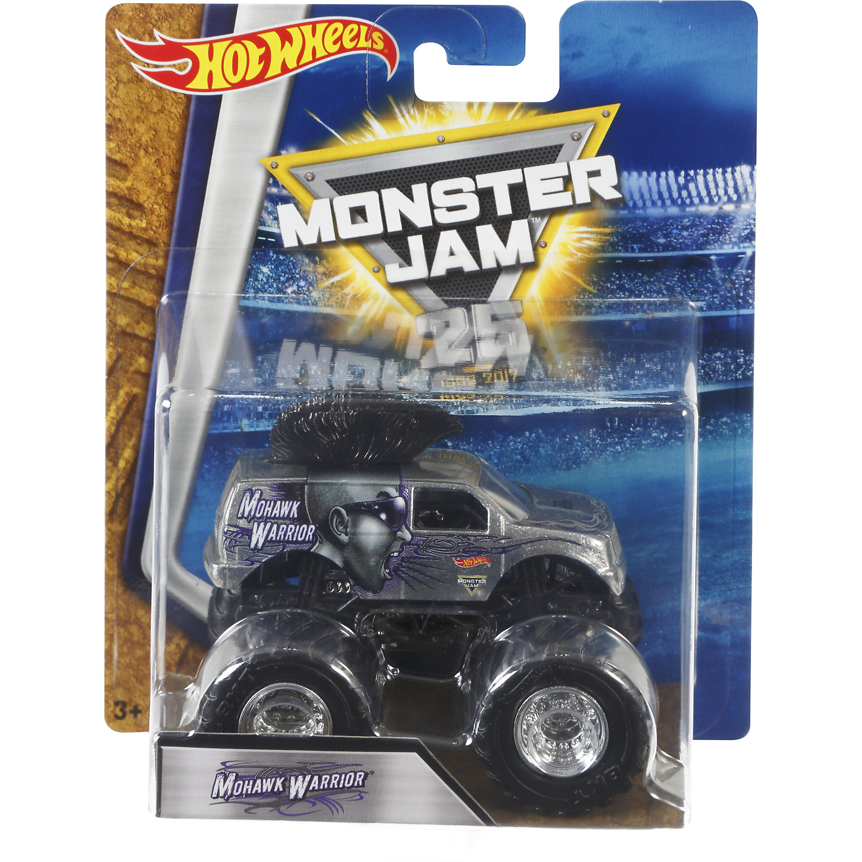 Машинка 1:64, Monster Jam, Hot Wheels Машинка 1:64, Monster Jam, Hot WheelsМашинки<br>Характеристики игрушечной машинки Hot Wheels:<br><br>• серия: Monster Jam;<br>• масштаб: 1:64;<br>• литой корпус;<br>• хромированные диски;<br>• проходимость колес; <br>• длина машинки: 8,5 см;<br>• размер упаковки: 17,5х14х7,5 см;<br>• вес в упаковке: 115 г.<br><br>Игрушечная модель машинки Hot Wheels на мощных колесах большого диаметра отличается высокой проходимостью, претендует на первенство в гонках, имеет литой корпус. Комбинированное использования пластика и металла делает машинку прочной и устойчивой к ударам и падениям. Тюнинг трюкового внедорожника Monster Jam соответствует пожеланиям юных коллекционеров линейки автомобилей Hot Wheels. <br><br>Машинку 1:64, Monster Jam, Hot Wheels можно купить в нашем интернет-магазине.<br><br>Ширина мм: 65<br>Глубина мм: 140<br>Высота мм: 175<br>Вес г: 130<br>Возраст от месяцев: 36<br>Возраст до месяцев: 84<br>Пол: Мужской<br>Возраст: Детский<br>SKU: 5285008