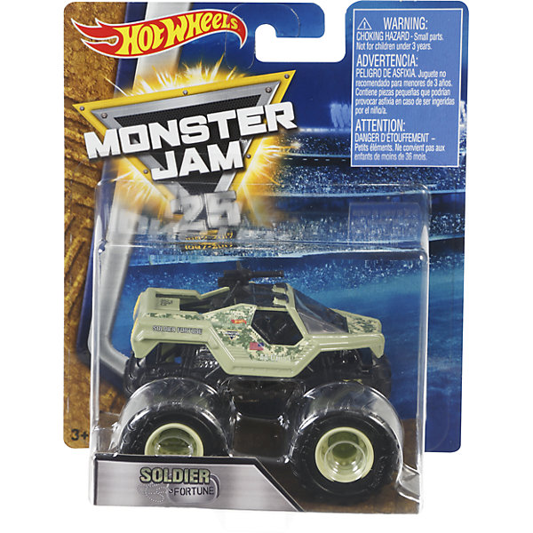 Машинка 1:64, Monster Jam, Hot Wheels Машинка 1:64, Monster Jam, Hot WheelsМашинки<br>Характеристики игрушечной машинки Hot Wheels:<br><br>• серия: Monster Jam;<br>• масштаб: 1:64;<br>• литой корпус;<br>• хромированные диски;<br>• проходимость колес; <br>• длина машинки: 8,5 см;<br>• размер упаковки: 17,5х14х7,5 см;<br>• вес в упаковке: 115 г.<br><br>Игрушечная модель машинки Hot Wheels на мощных колесах большого диаметра отличается высокой проходимостью, претендует на первенство в гонках, имеет литой корпус. Комбинированное использования пластика и металла делает машинку прочной и устойчивой к ударам и падениям. Тюнинг трюкового внедорожника Monster Jam соответствует пожеланиям юных коллекционеров линейки автомобилей Hot Wheels. <br><br>Машинку 1:64, Monster Jam, Hot Wheels можно купить в нашем интернет-магазине.<br><br>Ширина мм: 65<br>Глубина мм: 140<br>Высота мм: 175<br>Вес г: 130<br>Возраст от месяцев: 36<br>Возраст до месяцев: 84<br>Пол: Мужской<br>Возраст: Детский<br>SKU: 5285009