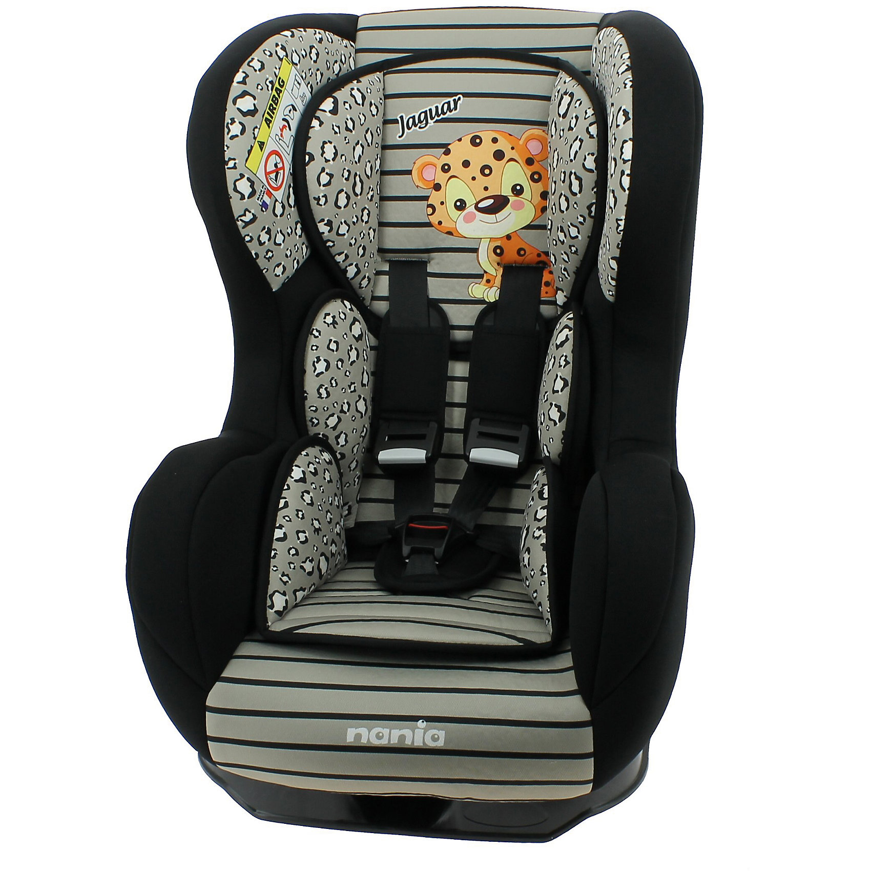 Автокресло Nania Cosmo SP, 0-18 кг, jaguar Автокресло Nania Cosmo SP, 0-18 кг, jaguarГруппа 0+, 1 (До 18 кг)<br>Характеристики Nania Cosmo SP:<br><br>• группа 0+/1;<br>• вес ребенка: до 18 кг;<br>• возраст ребенка: от рождения до 4-х лет;<br>• способ установки: против хода (до 9 кг) и по ходу движения автомобиля (9-18кг);<br>• способ крепления: штатными ремнями безопасности автомобиля;<br>• 5-ти точечные ремни безопасности с мягкими накладками;<br>• угол наклона спинки регулируется: 5 положений, положение для сна;<br>• анатомический вкладыш для новорожденного, подголовник, который украшен мордочкой зверушки;<br>• дополнительная защита от боковых ударов, система SP (side protection);<br>• съемные чехлы, стирка при температуре 30 градусов;<br>• материал: пластик, полиэстер;<br>• стандарт безопасности: ЕСЕ R44/03.<br><br>Размер автокресла: 54x45x61 см<br>Вес автокресла: 6 кг<br><br>Автокресло Nania Cosmo SP устанавливается как по ходу движения, так и против хода движения автомобиля, как на заднем сиденье автомобиля, так и на переднем сиденье автомобиля (с условием отключения подушки безопасности). Регулируемая спинка дает возможность малышу занять удобное положение, как во время сна, так и во время бодрствования. Автокресло соответствует всем стандартам безопасности. <br><br>Автокресло Cosmo SP, 0-18 кг., Nania, jaguar можно купить в нашем интернет-магазине.<br><br>Ширина мм: 660<br>Глубина мм: 455<br>Высота мм: 805<br>Вес г: 14910<br>Возраст от месяцев: 0<br>Возраст до месяцев: 48<br>Пол: Унисекс<br>Возраст: Детский<br>SKU: 5287292