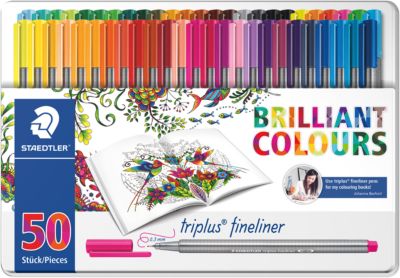 Набор капиллярных ручек Triplus, 50 цветов, Johanna Basford , Staedtler, артикул:5325146 - Канцтовары Набор капиллярных ручек Triplus, 50 цветов, Johanna Basford , Staedtler, артикул:5325146 - Канцтовары