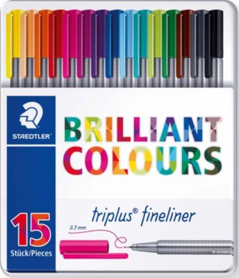 Набор капиллярных ручек Triplus, 15 цветов, Staedtler, артикул:5325150 - Канцтовары Набор капиллярных ручек Triplus, 15 цветов, Staedtler, артикул:5325150 - Канцтовары